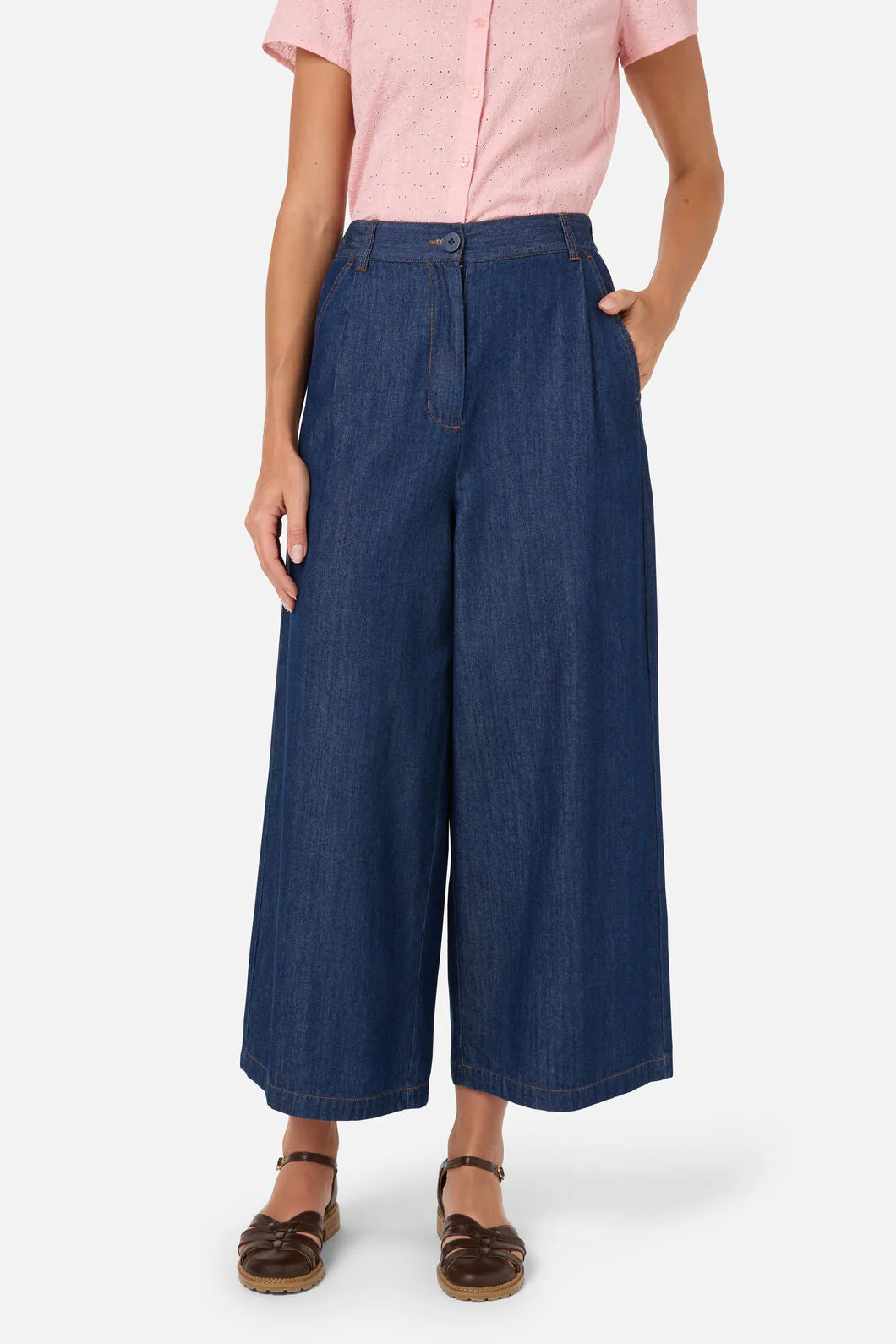 Joe Chambray Denim Culotte - Image 3