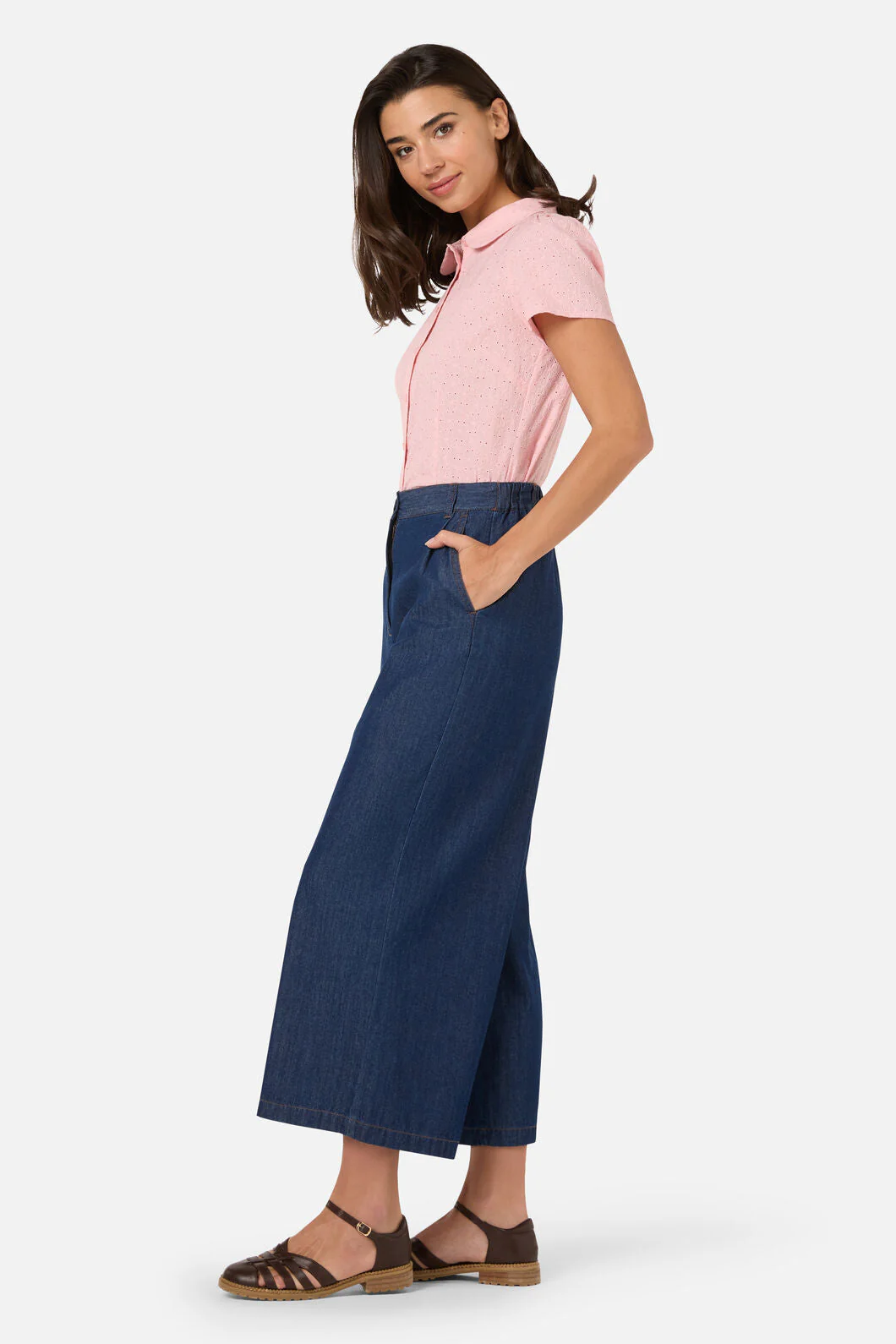 Joe Chambray Denim Culotte - Image 4