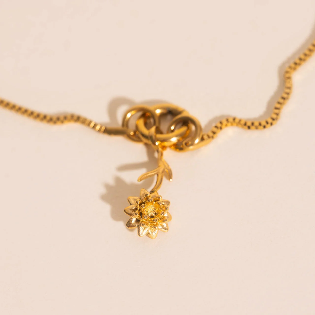 July Lily Birth Flower Necklace Charm - Image 2
