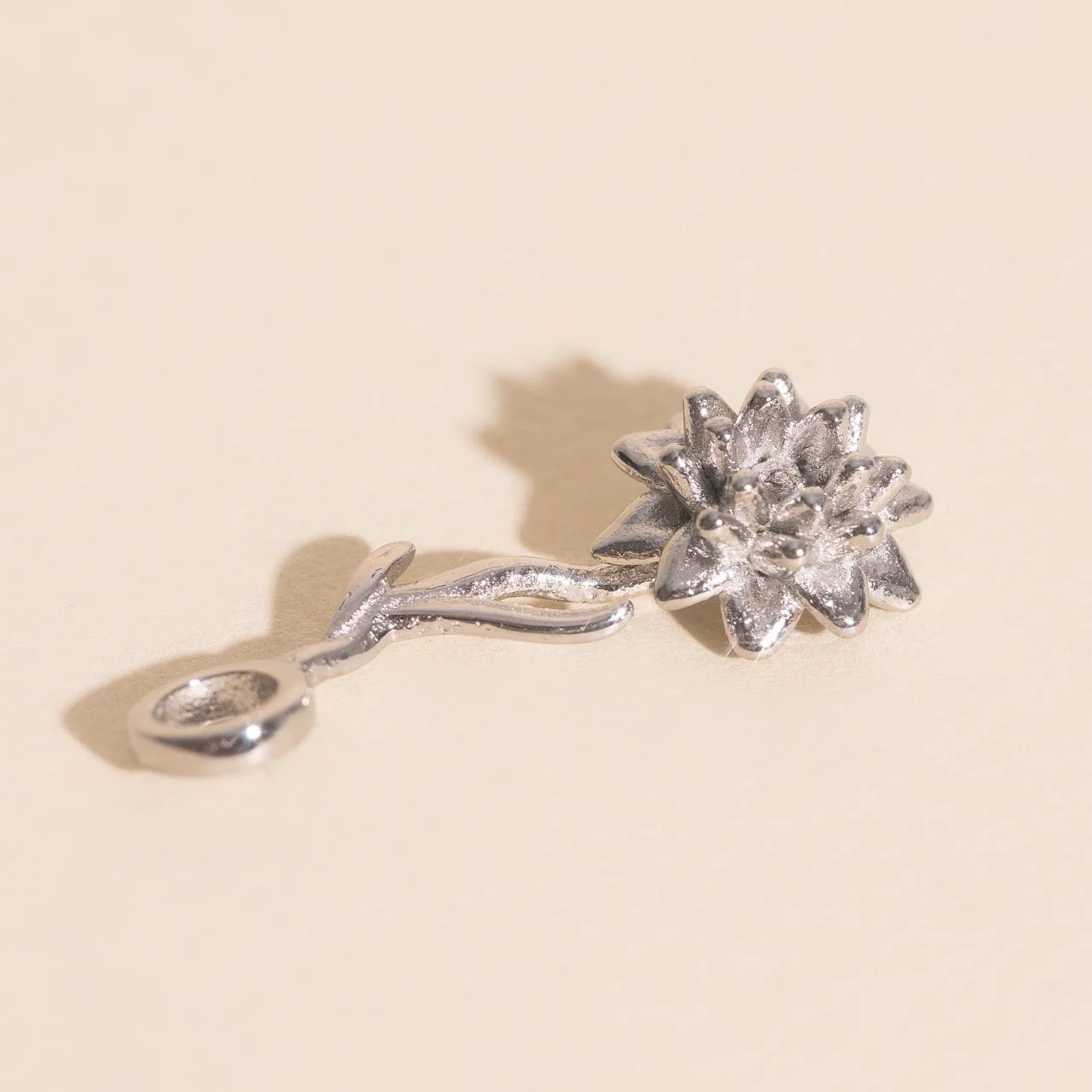 July Lily Birth Flower Necklace Charm - Image 7