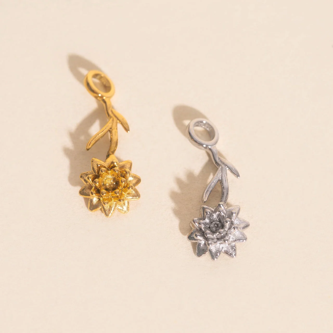 July Lily Birth Flower Necklace Charm - Image 8