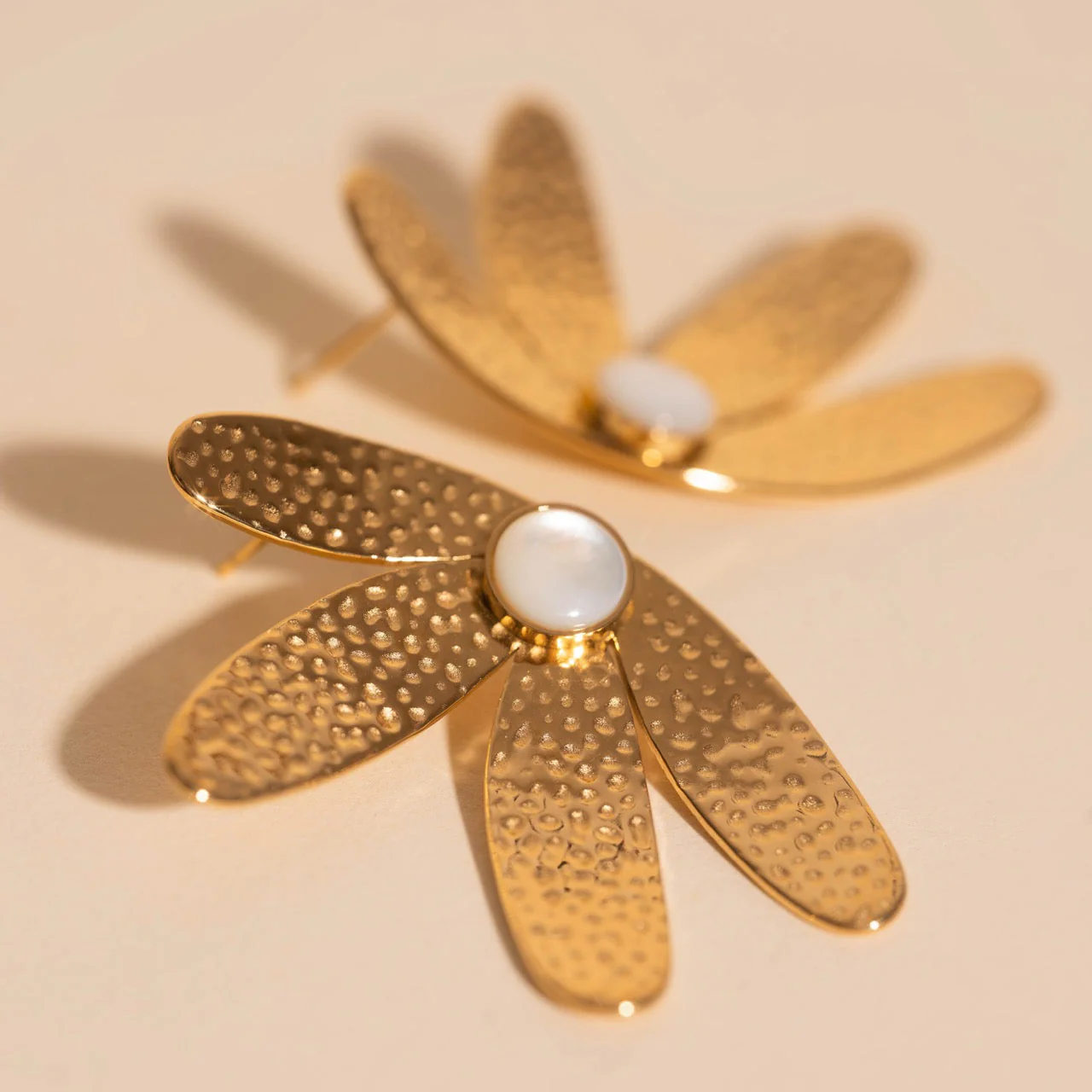 Jumbo Half Bloomed Stud Earrings - Image 5