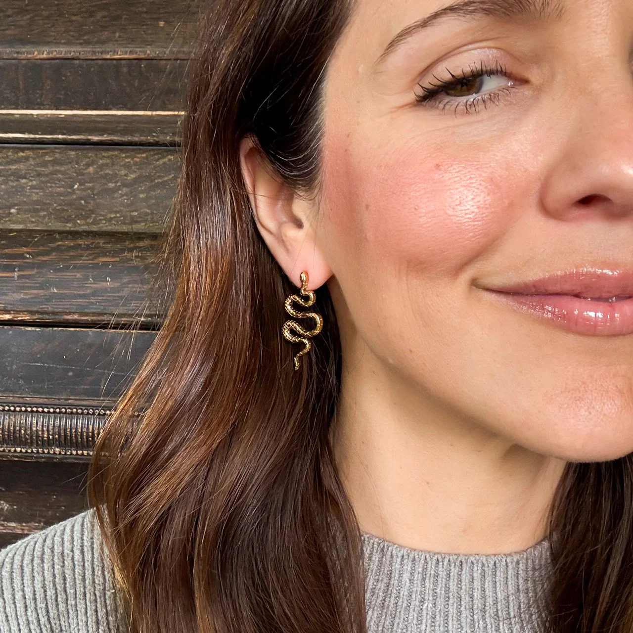 Jumbo Snake Stud Earrings - Image 2