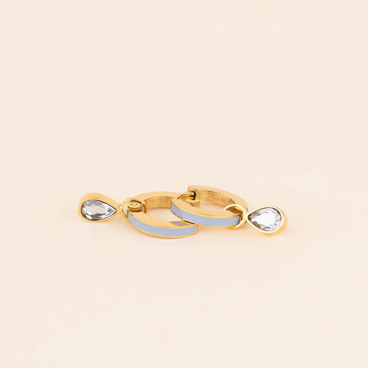 June Birthstone Huggie Hoop Charms - Image 3