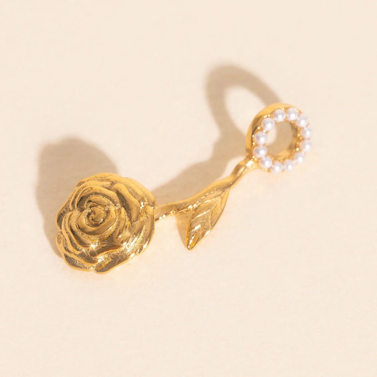 June Rose Birth Flower Necklace Charm - Image 2
