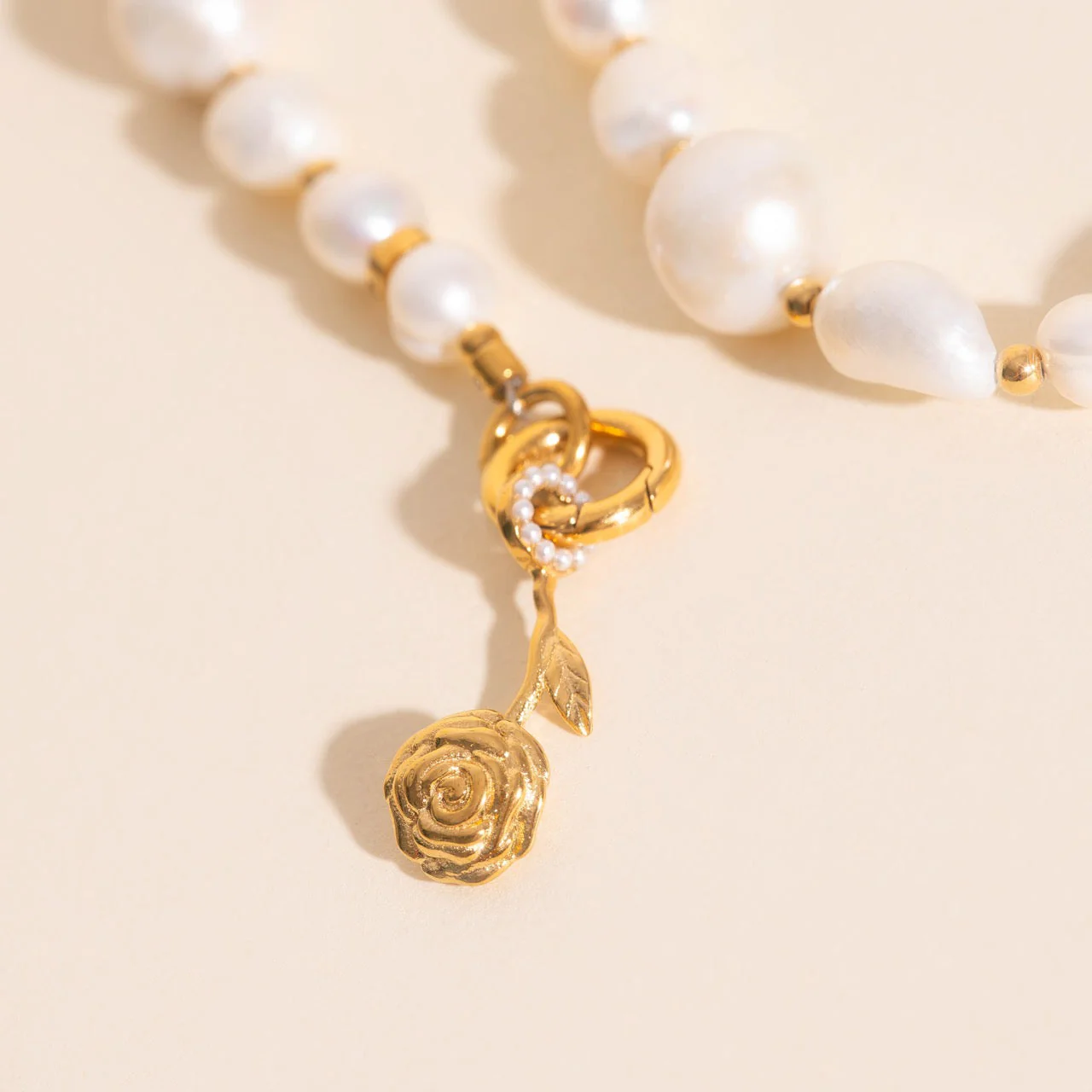 June Rose Birth Flower Necklace Charm - Image 3