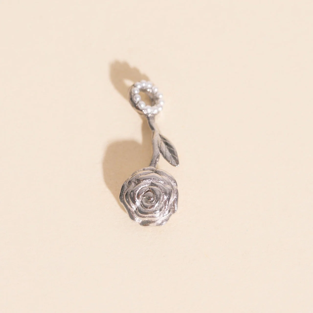 June Rose Birth Flower Necklace Charm - Image 5