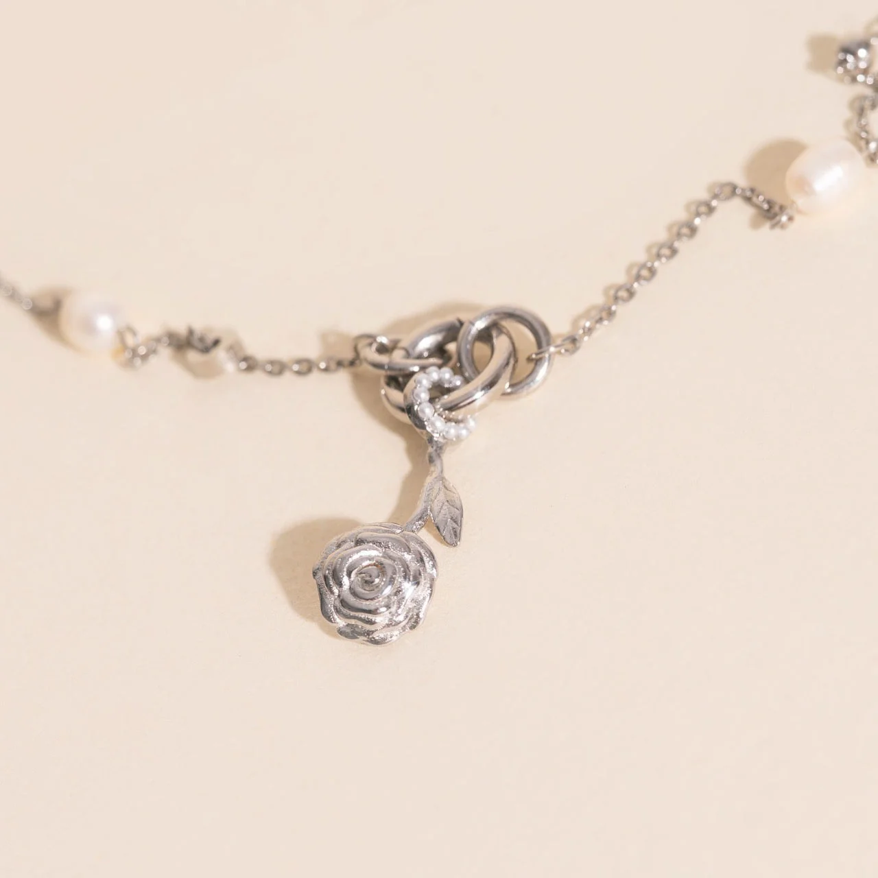 June Rose Birth Flower Necklace Charm - Image 7