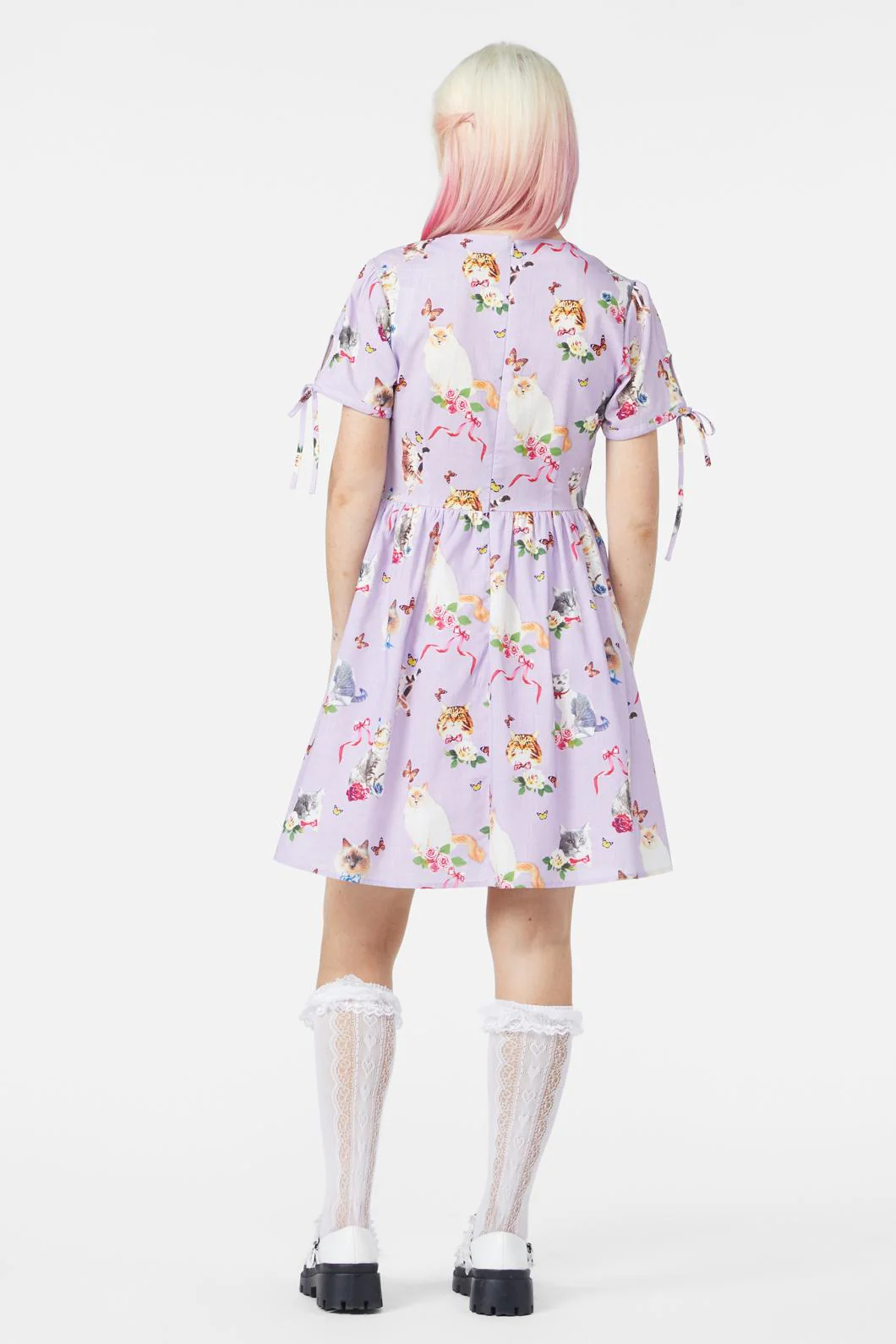Kitsch Kitty Print Dress - Image 15