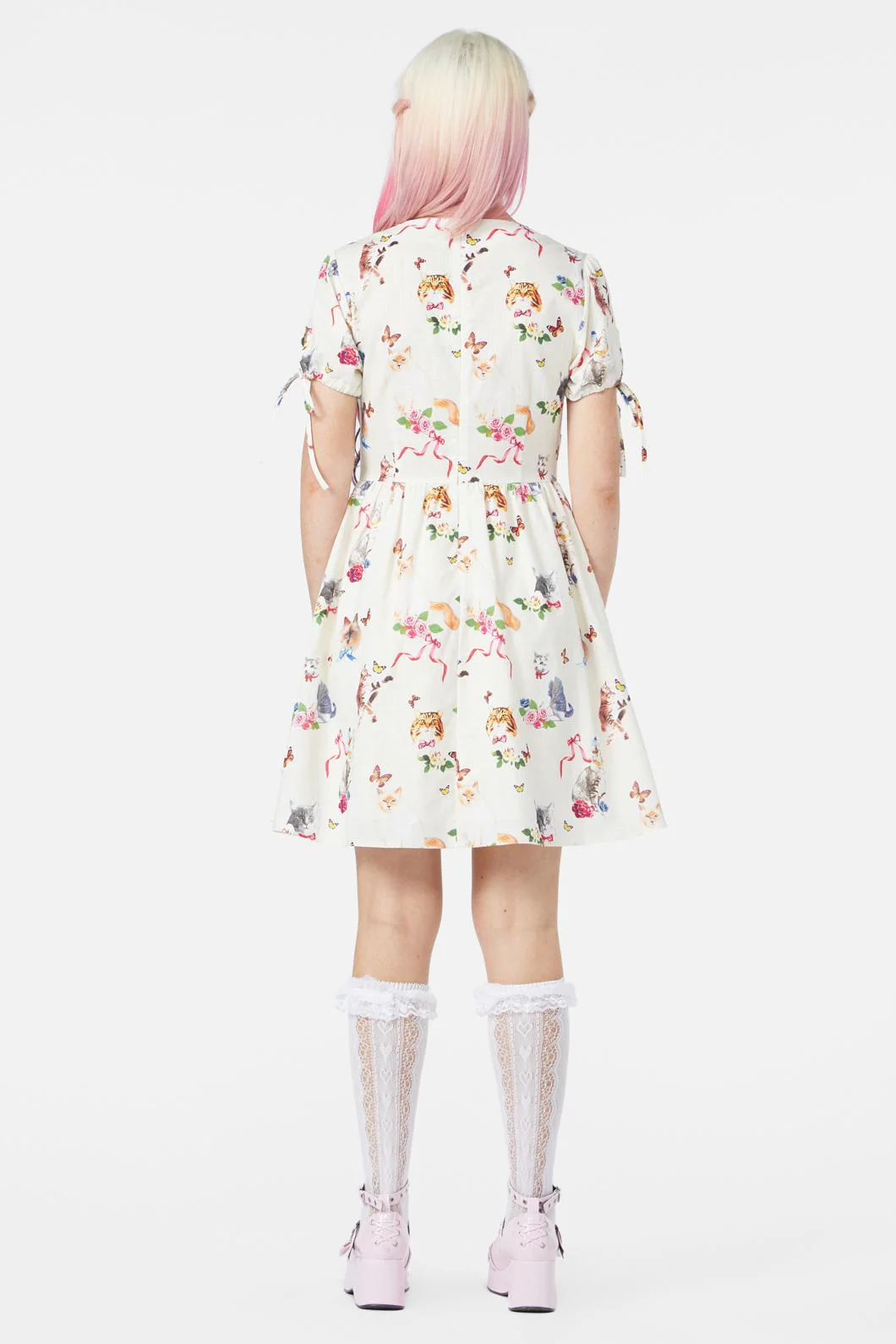 Kitsch Kitty Print Dress - Image 4