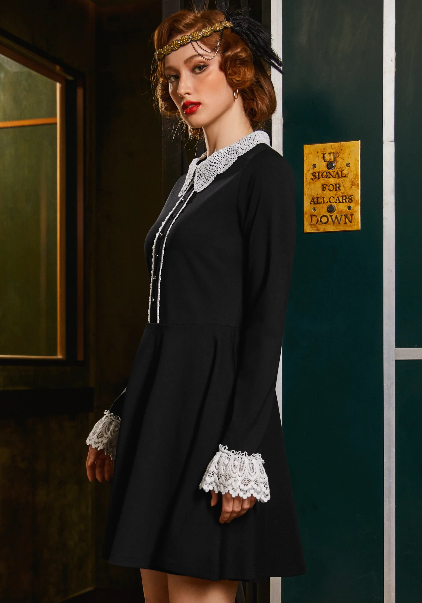 Midnight Manor Fit & Flare Dress - Image 7