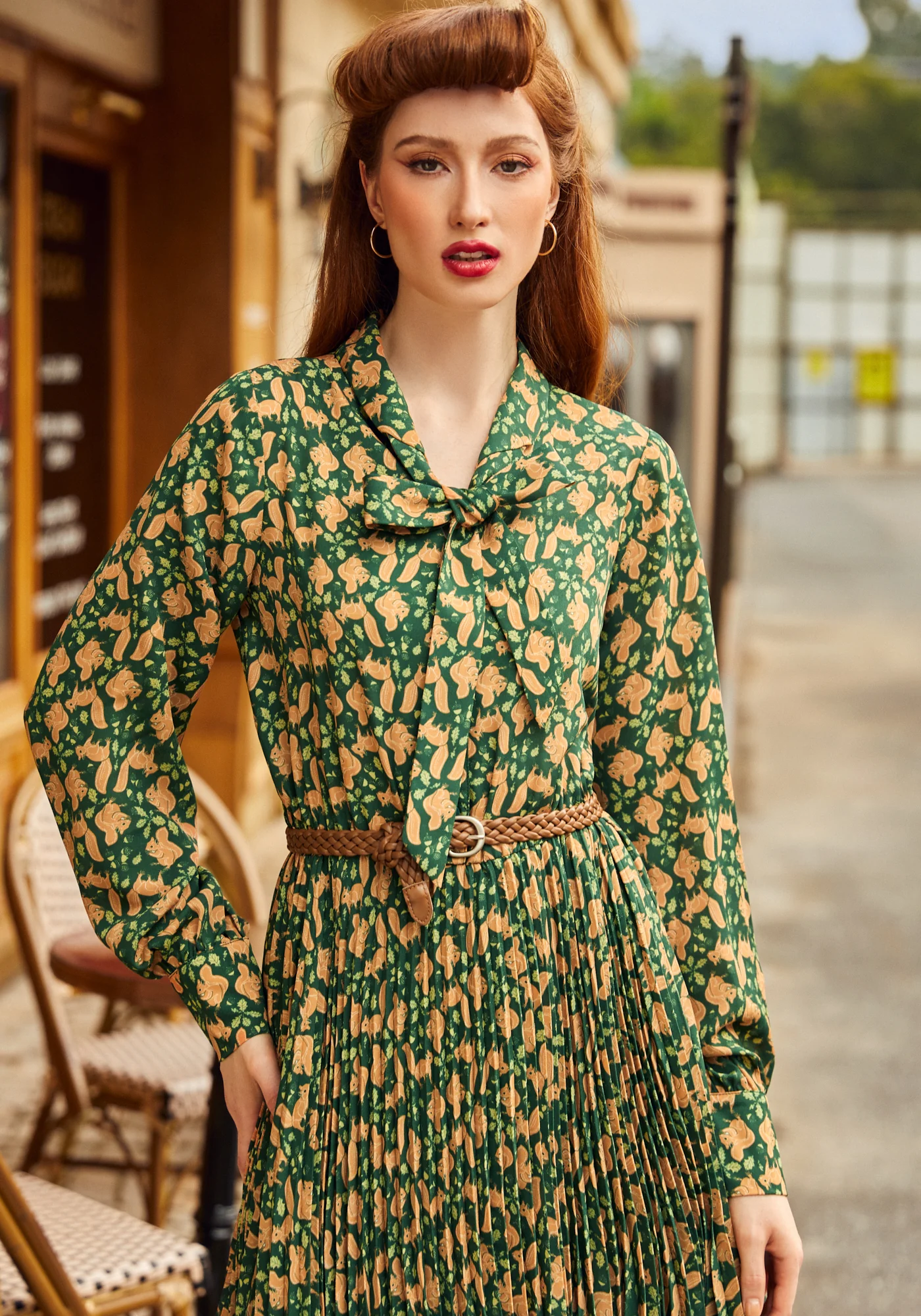 Tail to Tell Pleated Fit & Flare Dress - Image 3