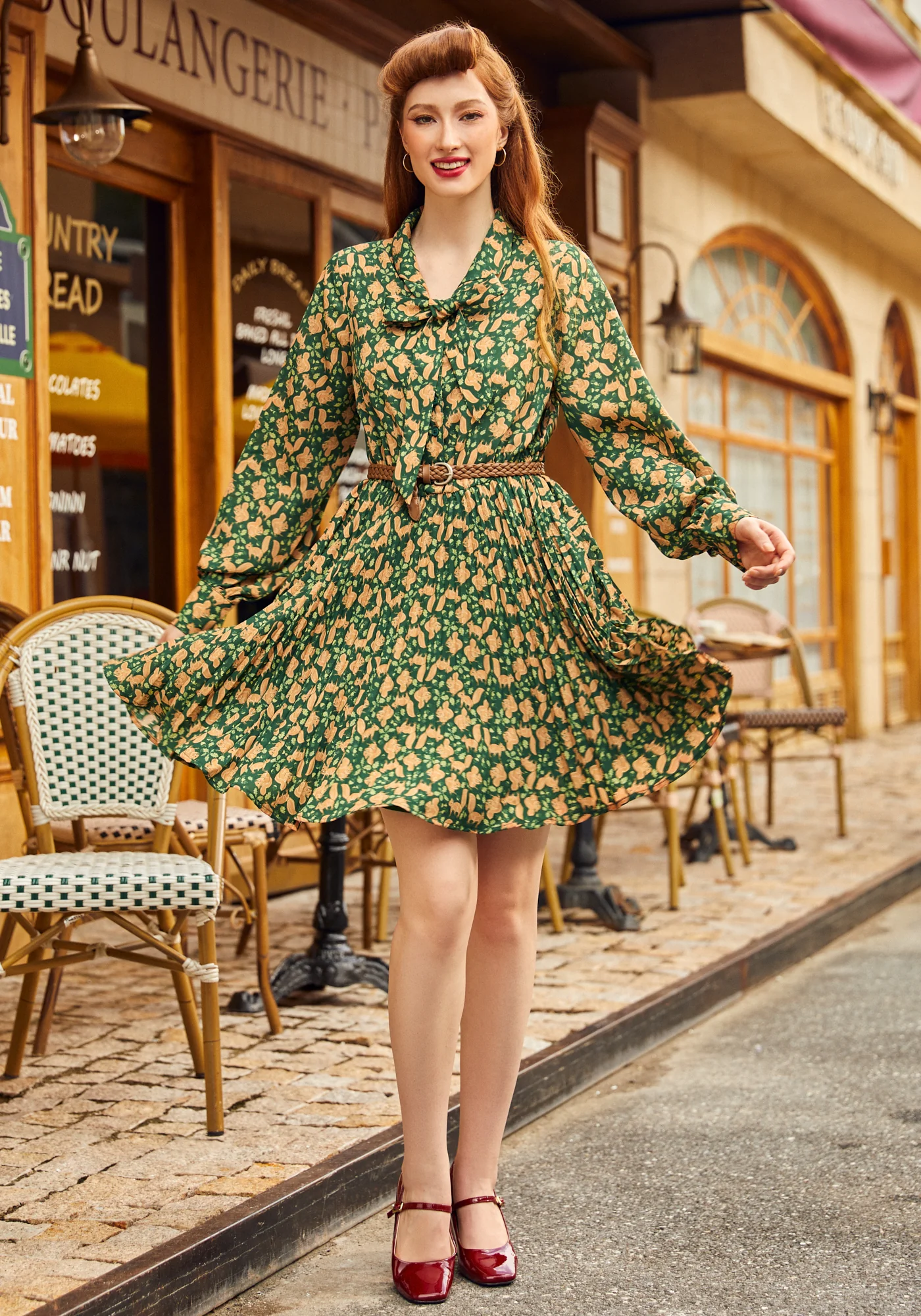 Tail to Tell Pleated Fit & Flare Dress - Image 4