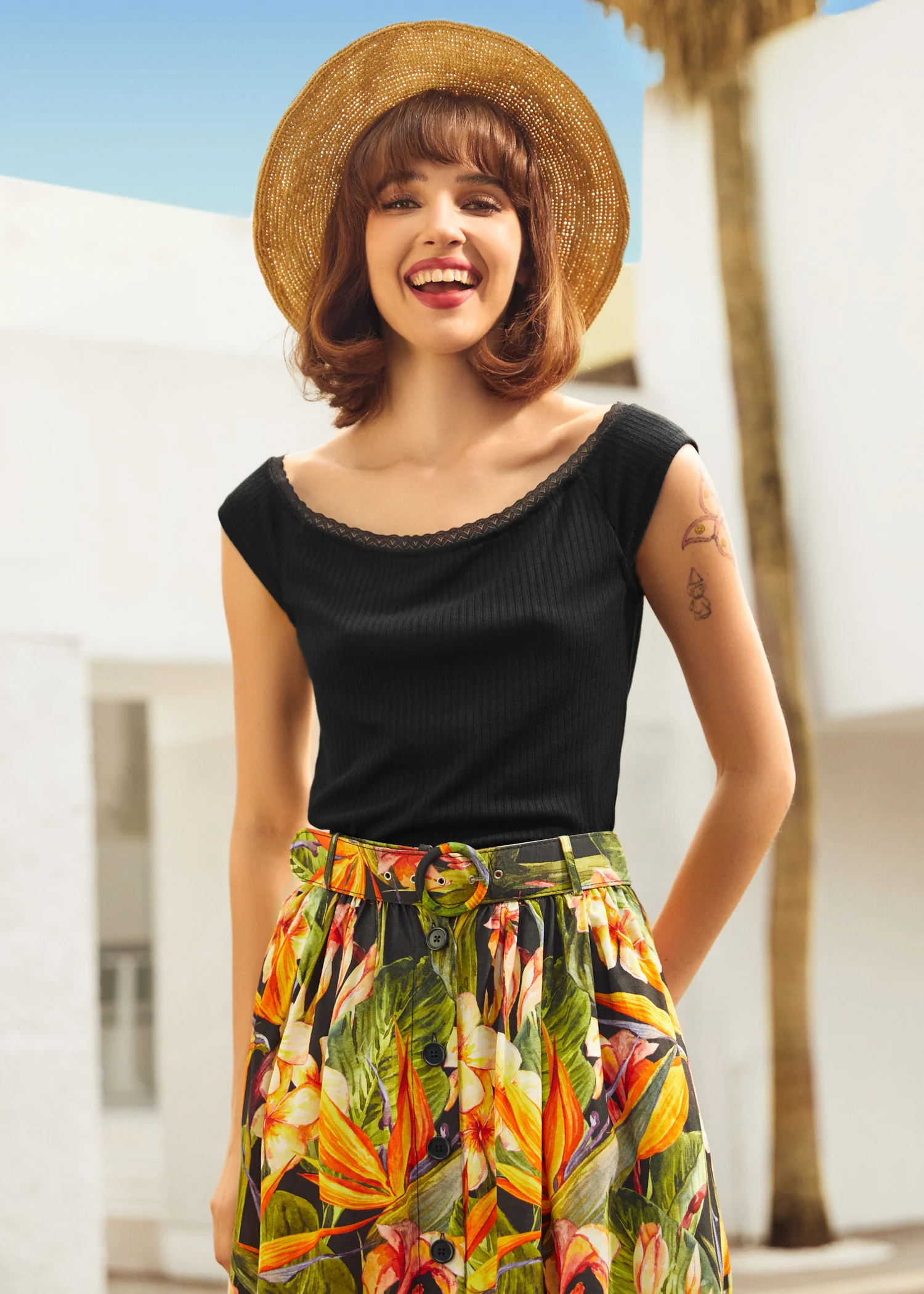 Lace by Day Marilyn Neck Tee (Final Sale) - Image 7