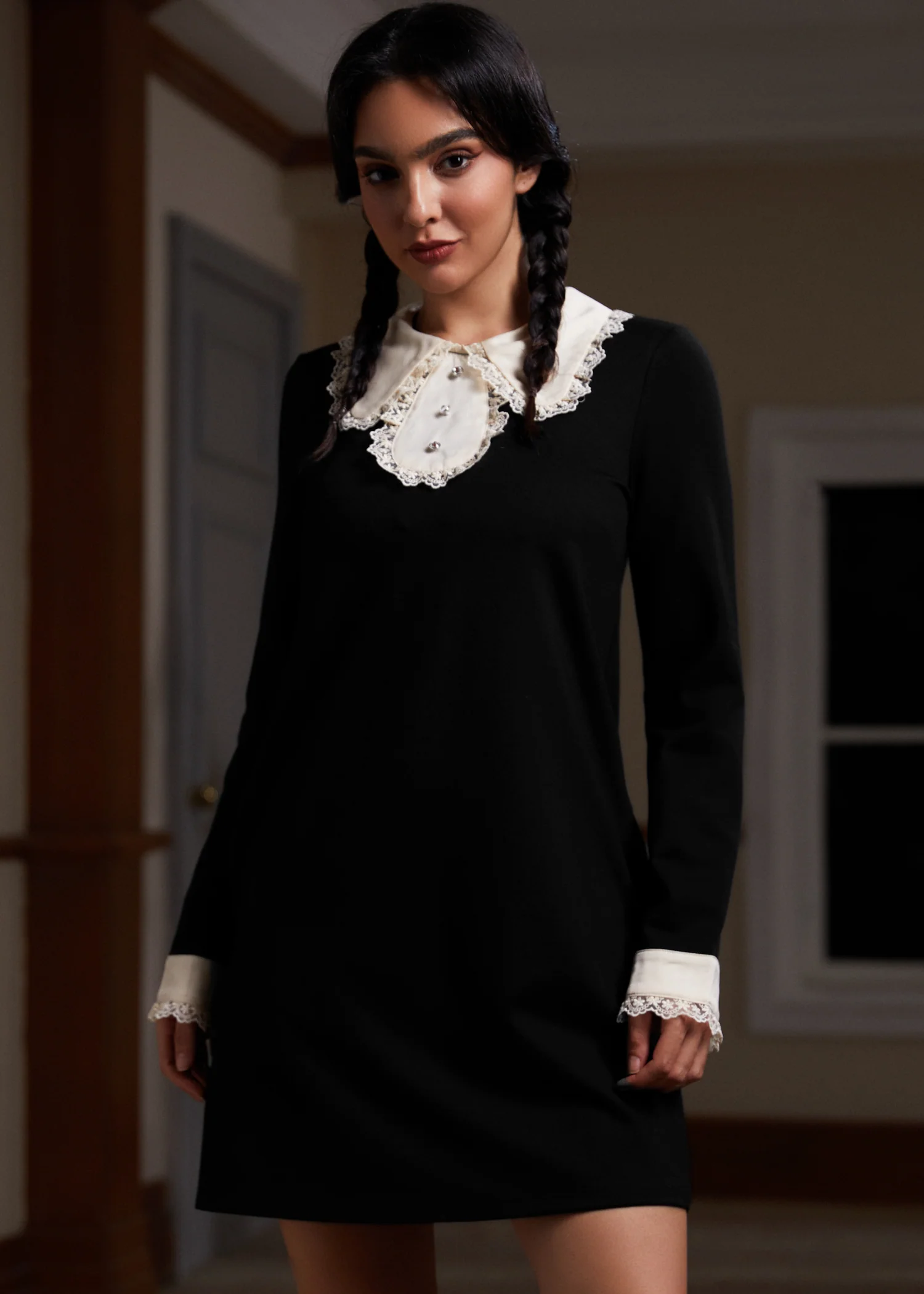 Laced Leaf Shift Dress - Image 5