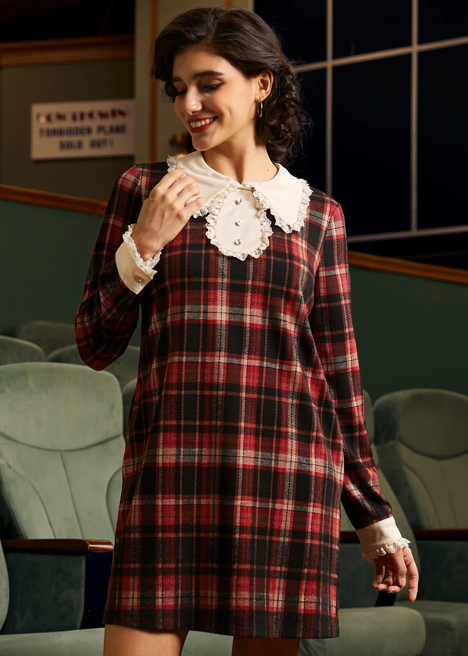 Laced Leaf Shift Dress - Image 3