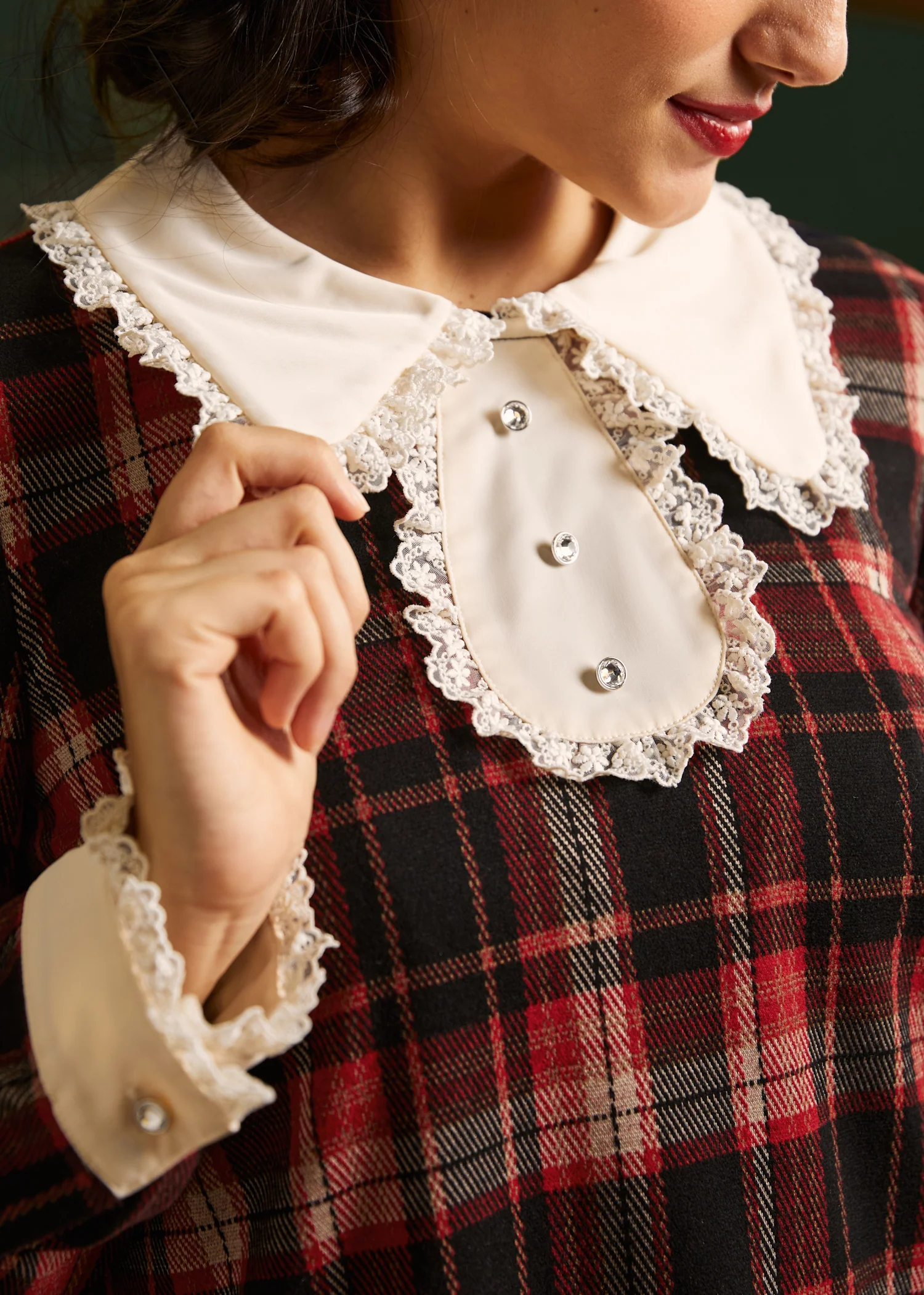 Laced Leaf Shift Dress - Image 6