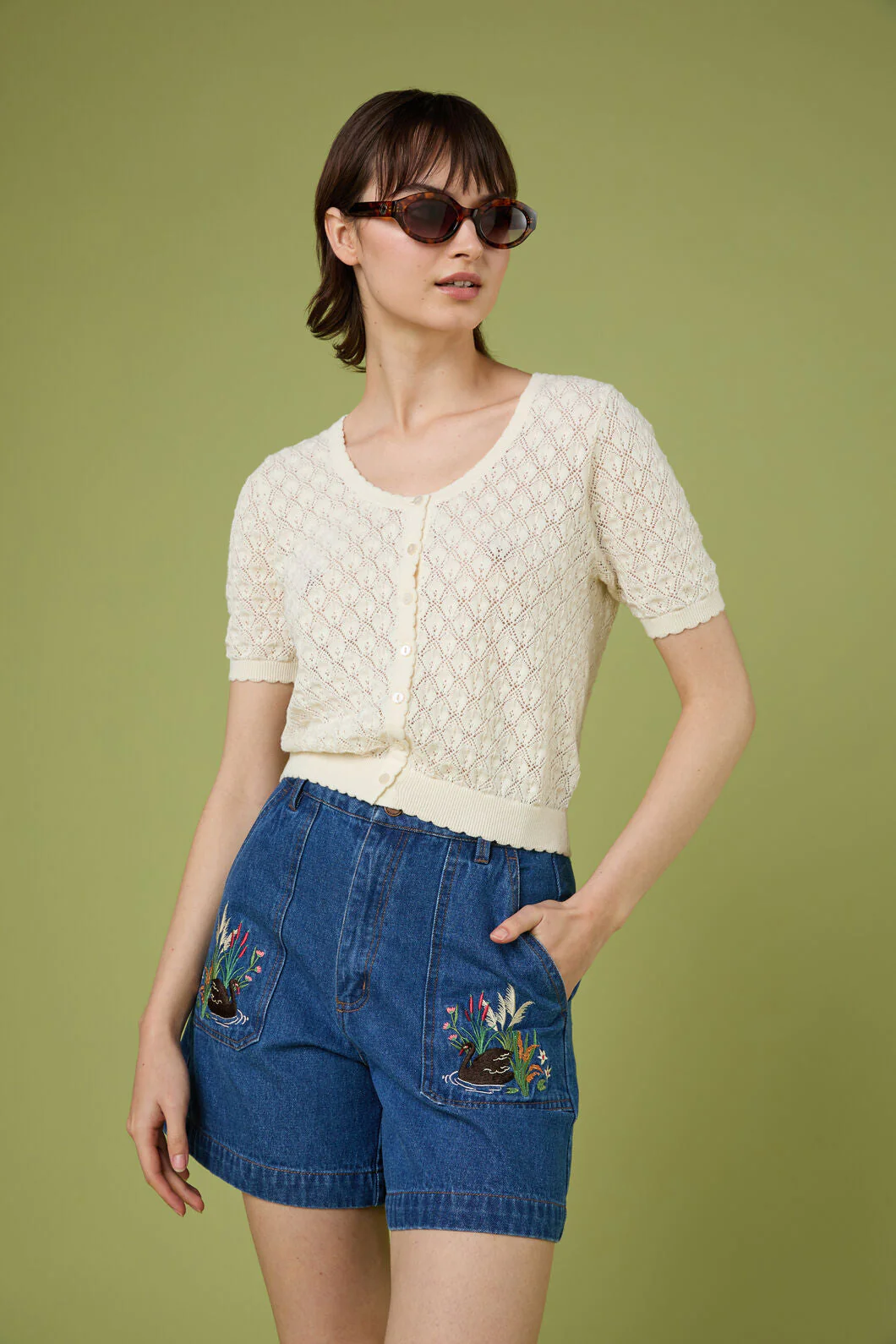 Lacey Short Sleeve Cardigan - Image 3