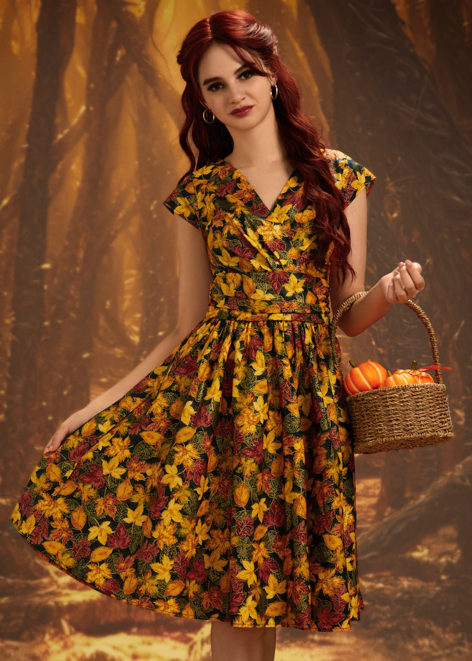 Leaves Greta Dress - Image 11