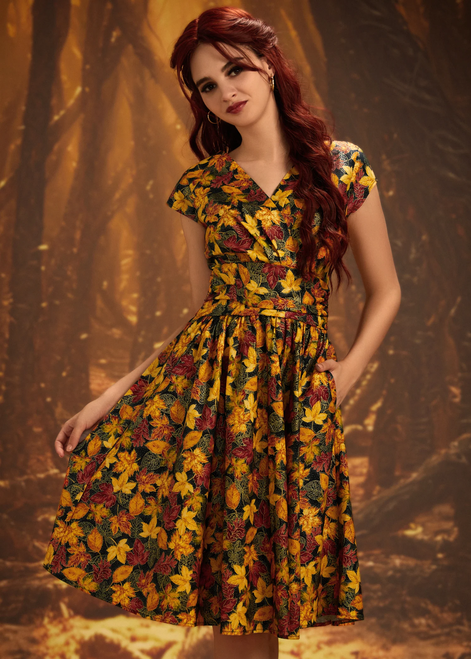 Leaves Greta Dress - Image 3