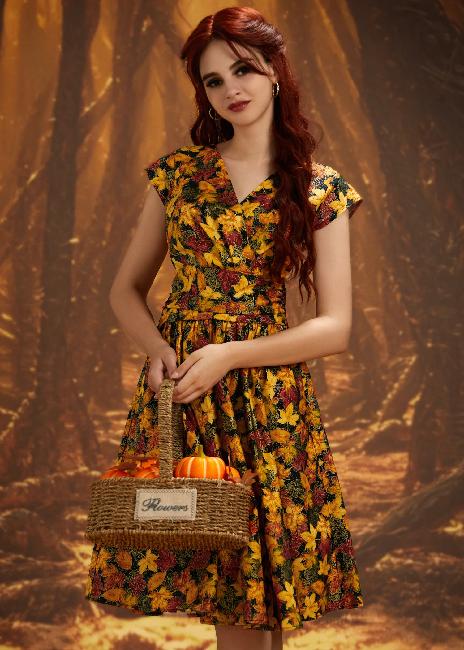 Leaves Greta Dress - Image 9
