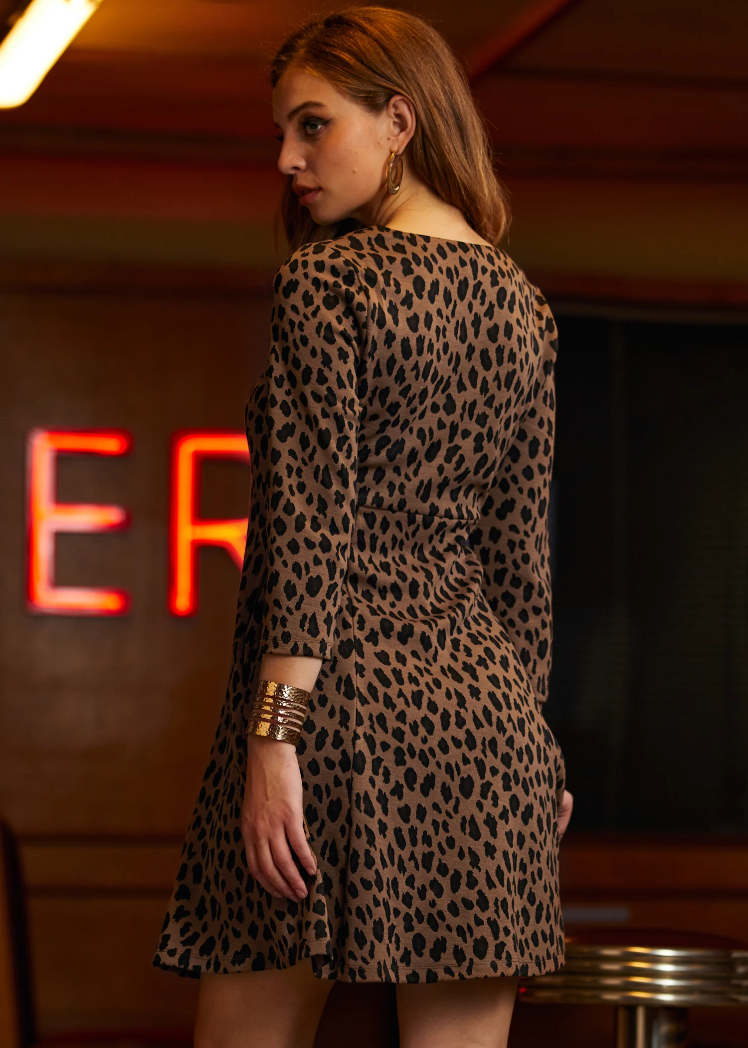 Leopard Hi-Low Empress Dress - Image 3