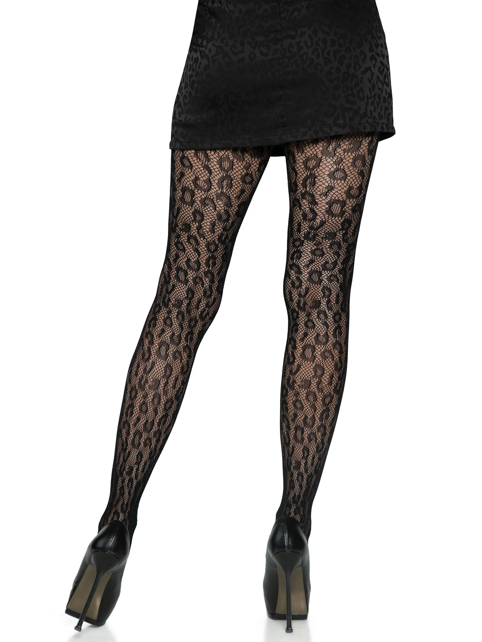 Leopard Net Tights - Image 3