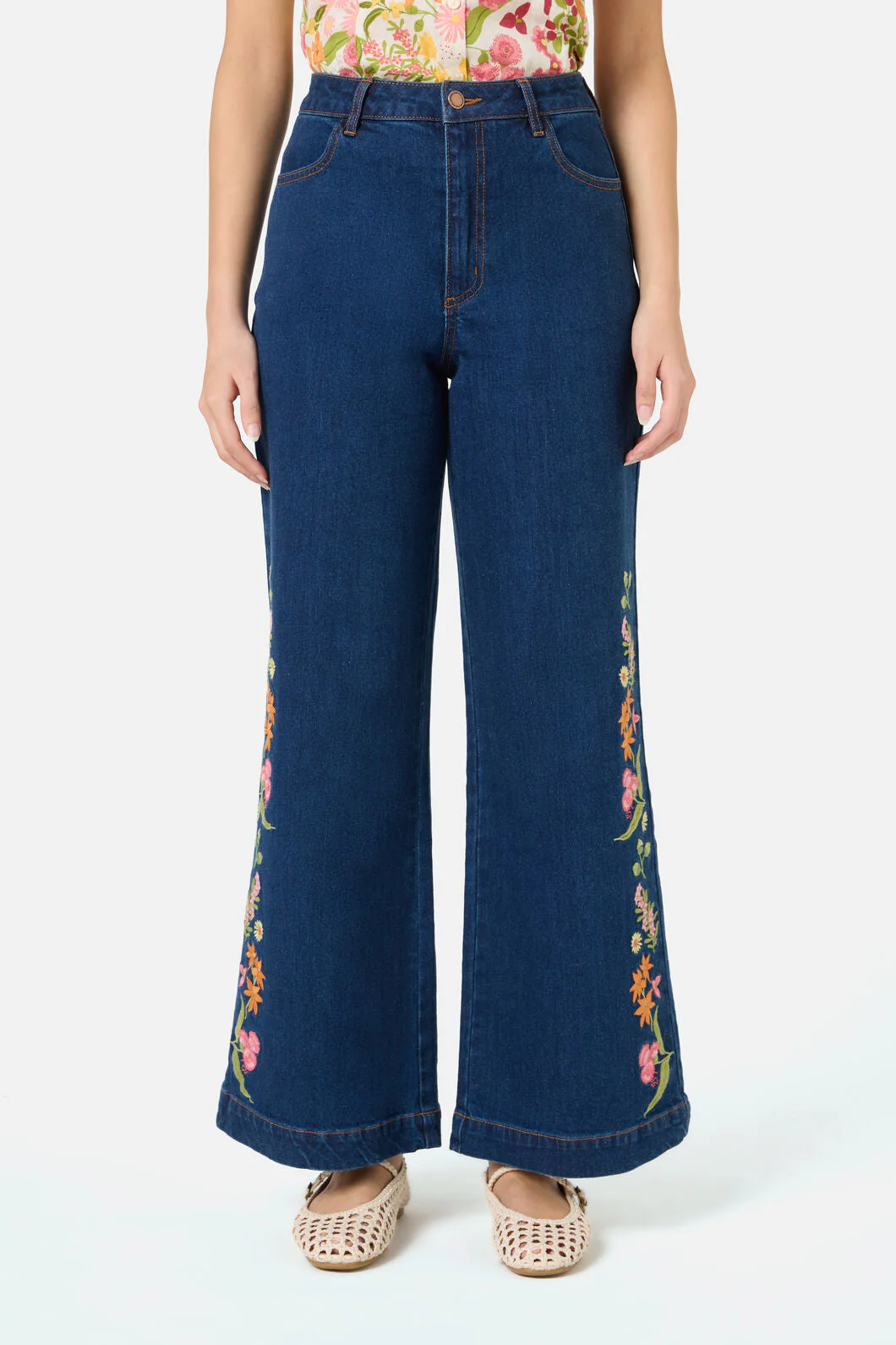 Liberty Native Embroidered Denim Jean - Image 3