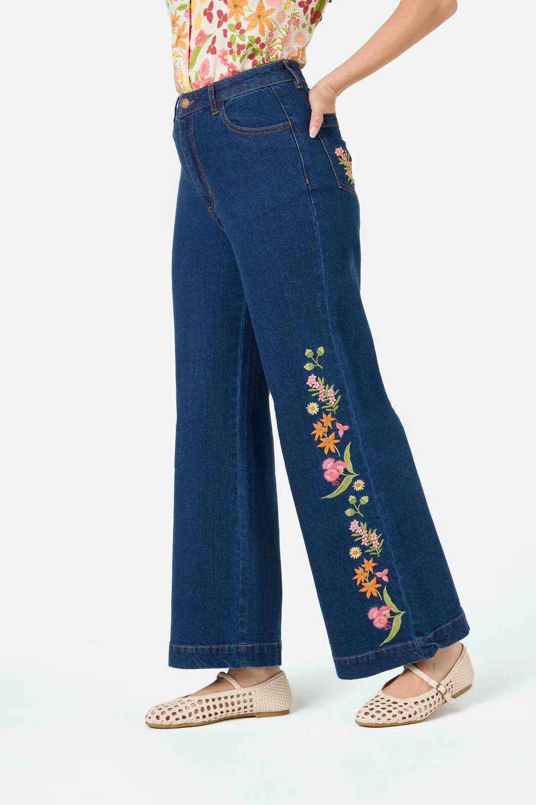 Liberty Native Embroidered Denim Jean - Image 6