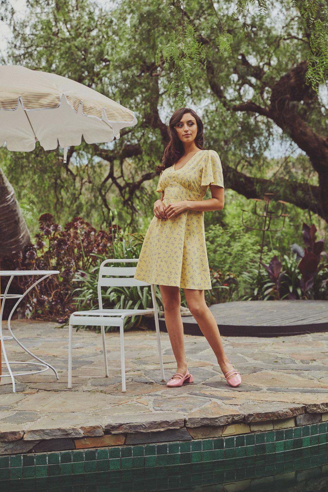 Lila Ditsy Mini Dress - Image 6