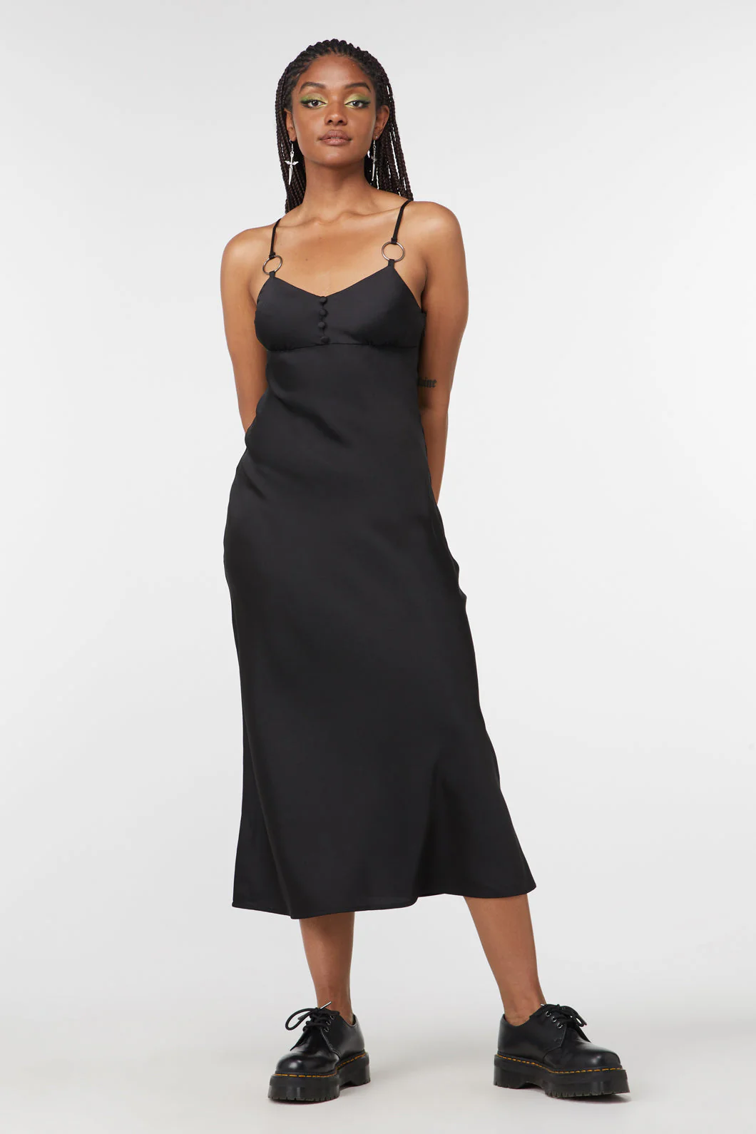 Lizzie Satin Bias Cut Dress - Image 7