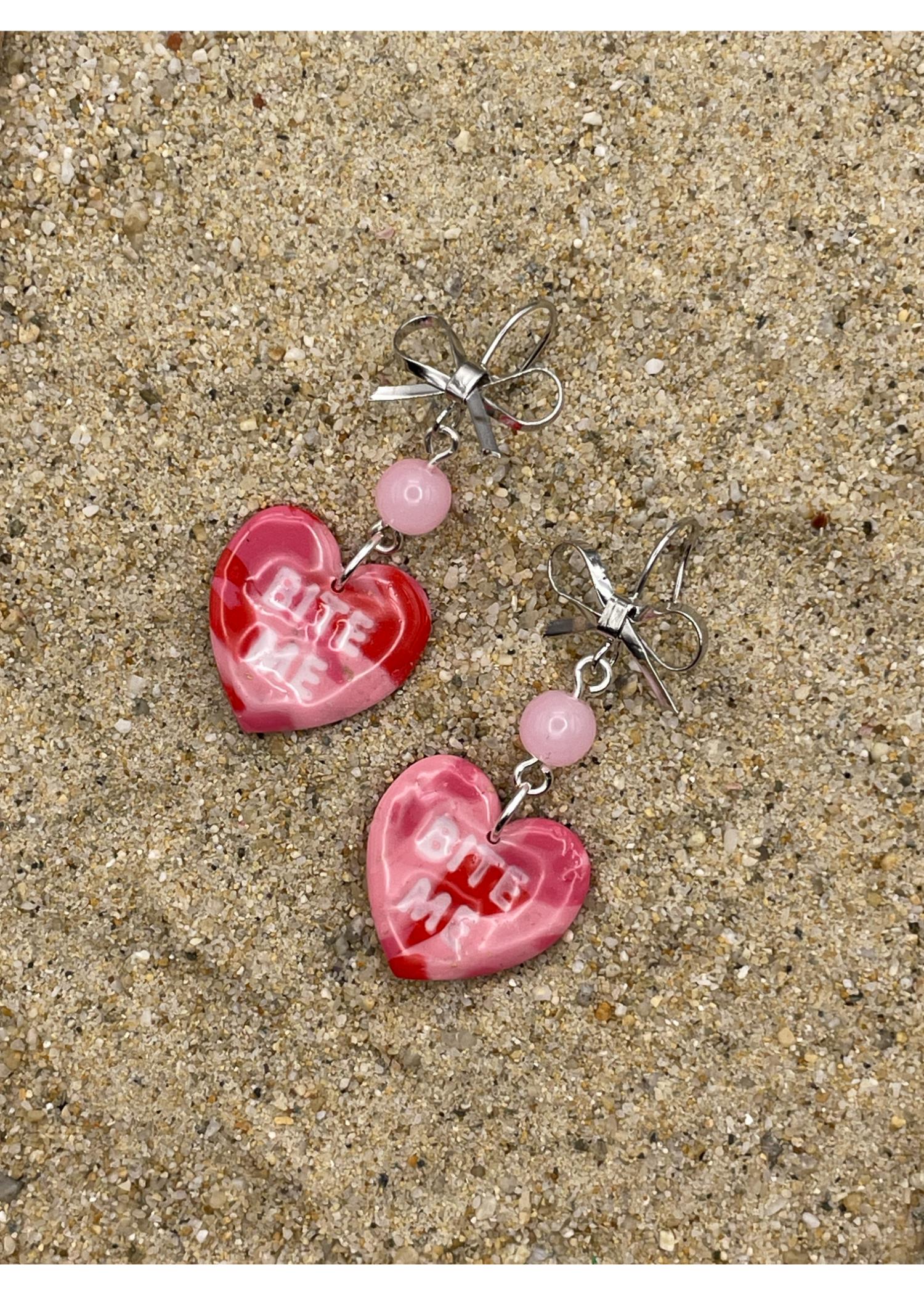 Bite Me Candy Heart Earrings
