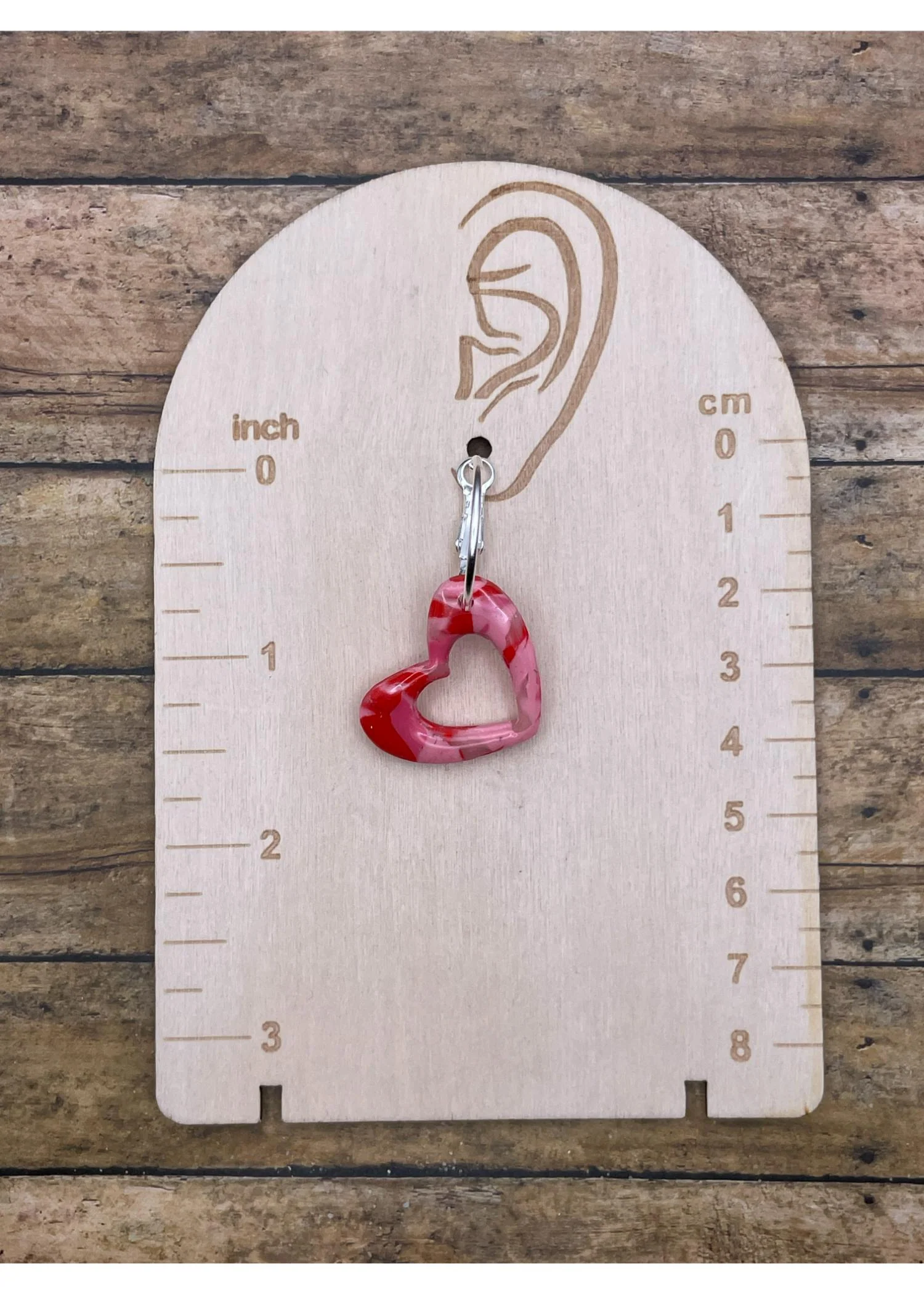Swirl Heart Hoop Earrings - Image 2