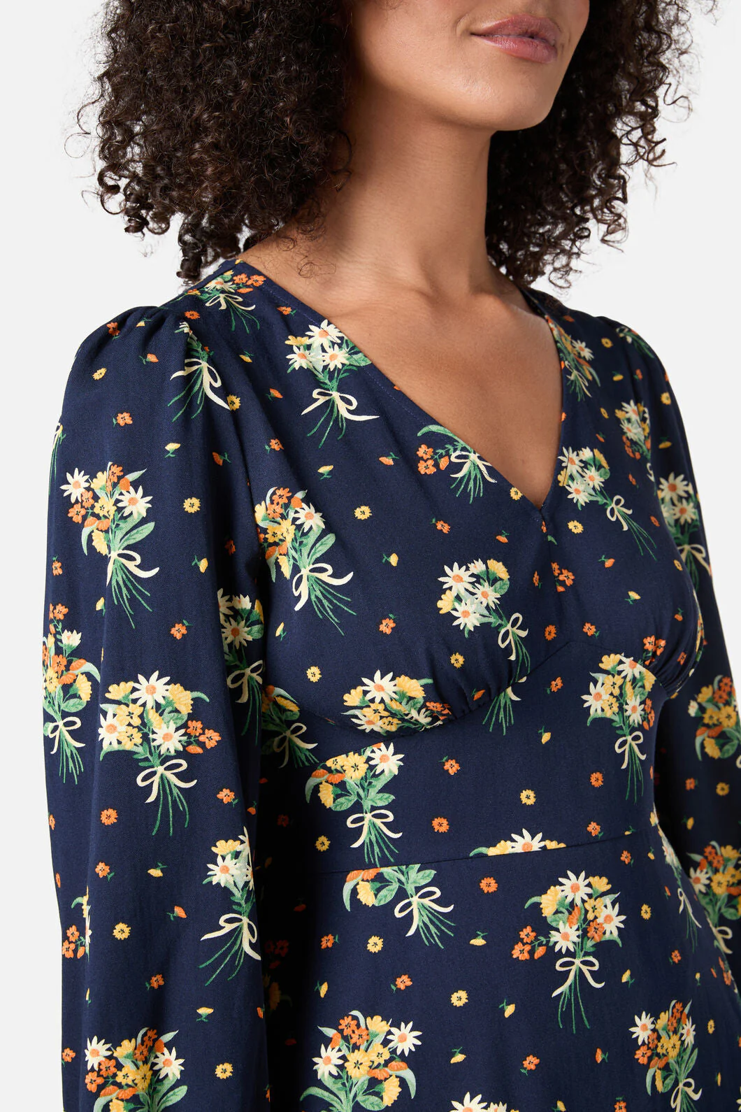 Lucia Floral Sleeved Dress - Image 2
