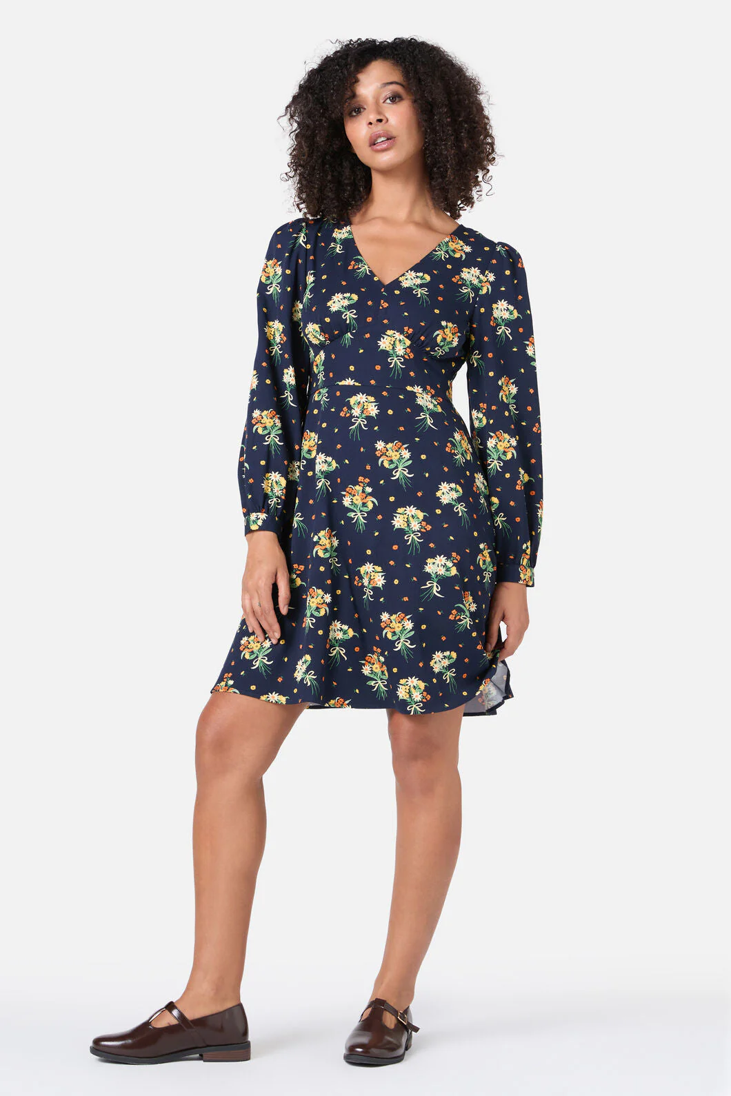 Lucia Floral Sleeved Dress - Image 3