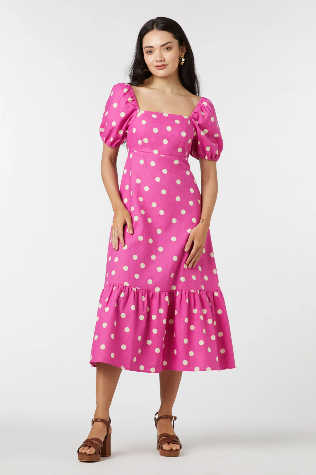 Lucy Polka Dot Midi Dress - Image 4