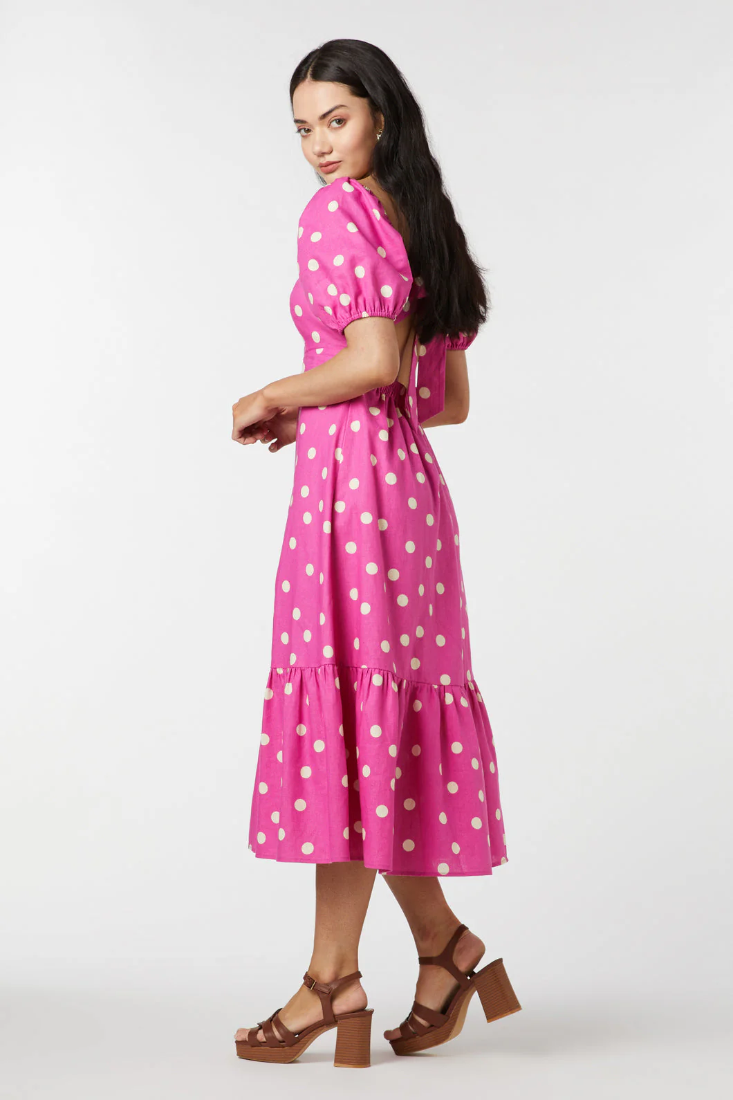 Lucy Polka Dot Midi Dress - Image 5