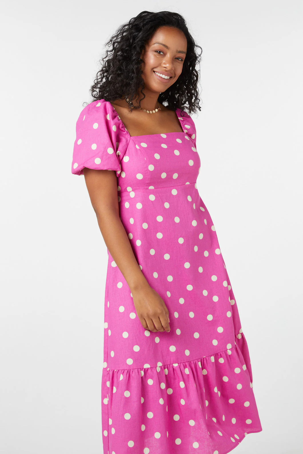 Lucy Polka Dot Midi Dress - Image 6