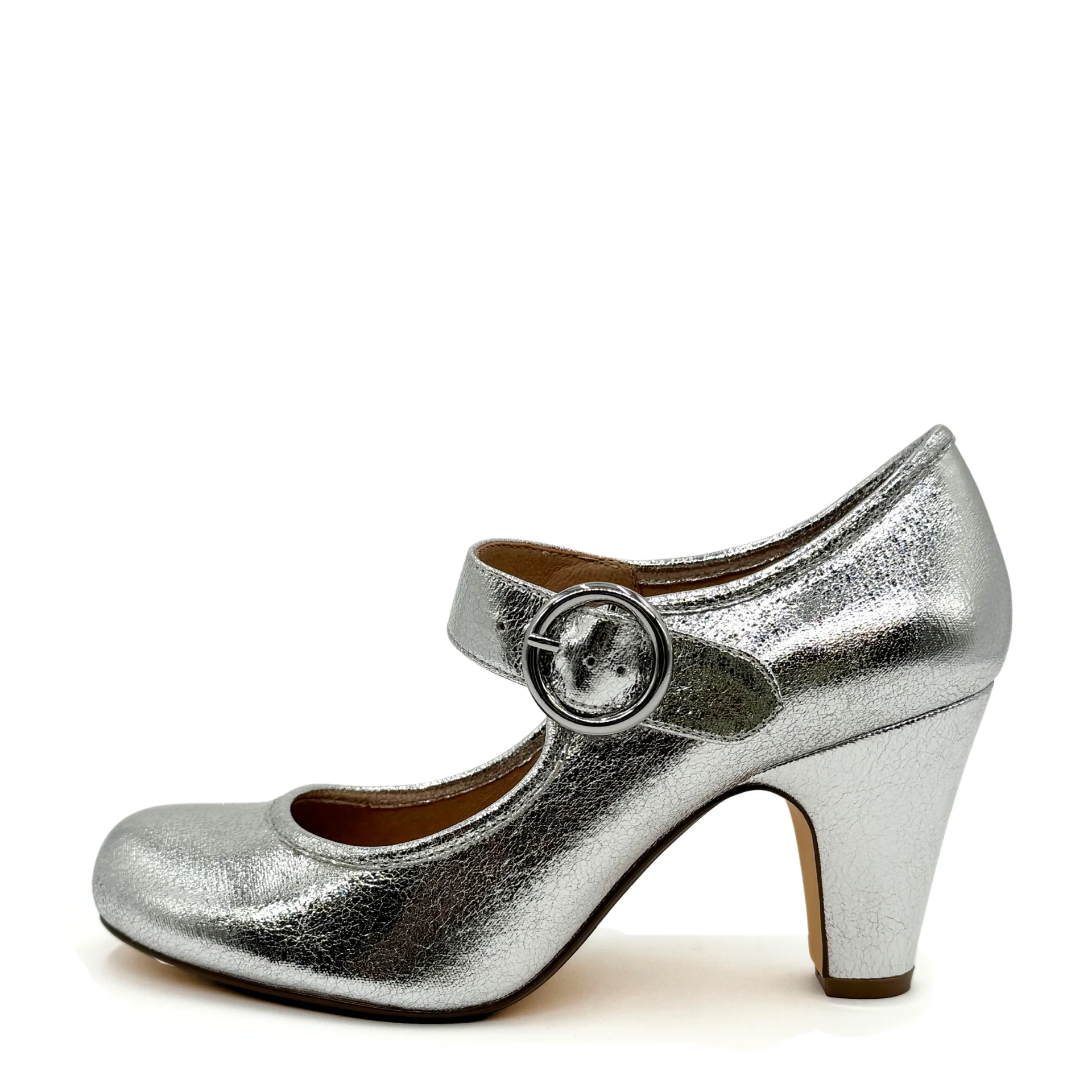 Madeline Metallic Mary Jane Heels - Image 2