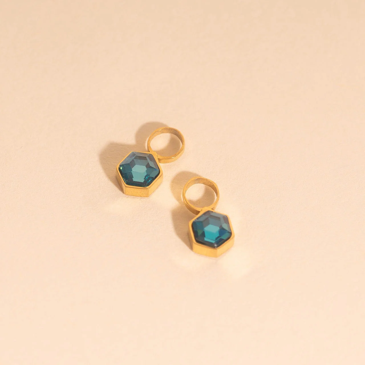 March Birthstone Huggie Hoop Charms - Image 4