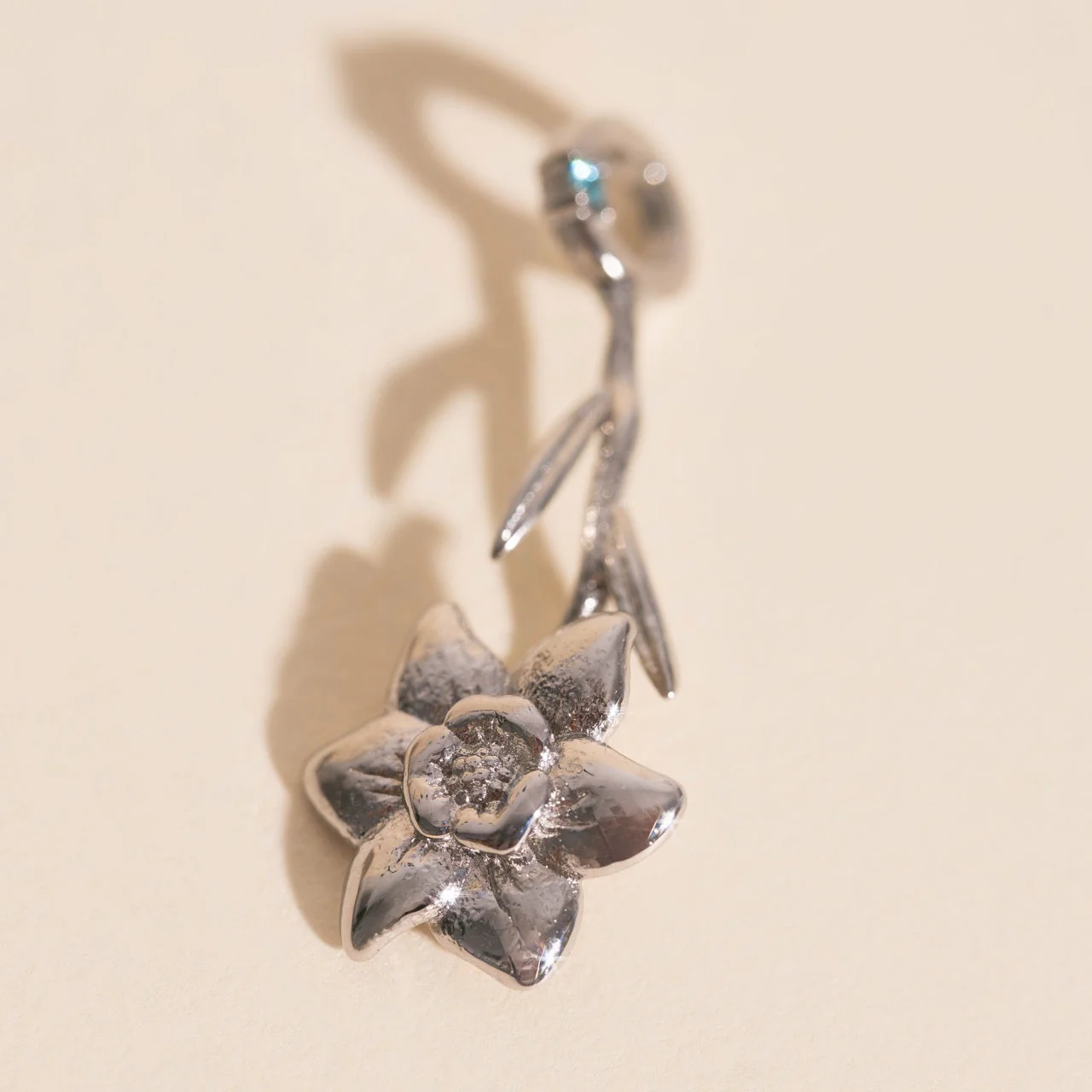 March Daffodil Birth Flower Necklace Charm