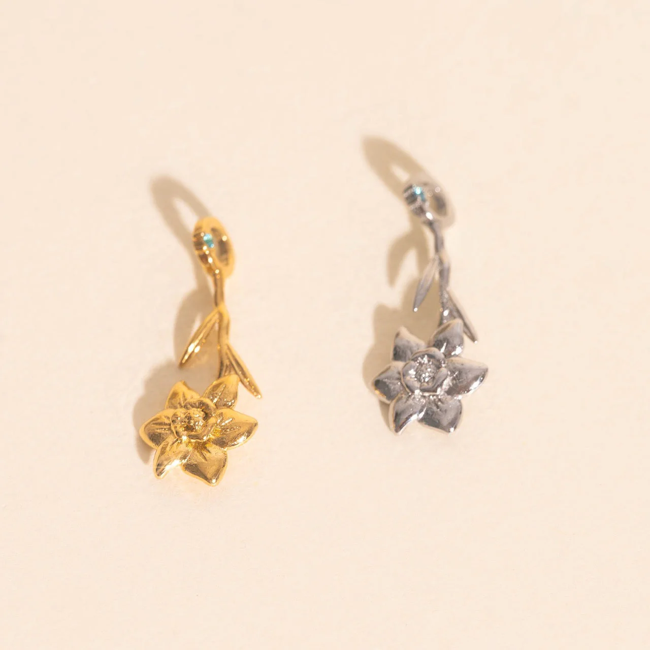 March Daffodil Birth Flower Necklace Charm - Image 10