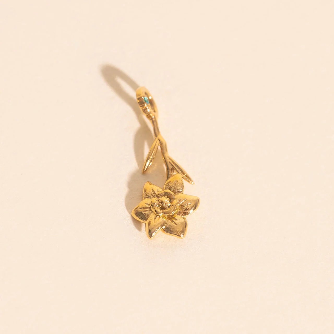 March Daffodil Birth Flower Necklace Charm - Image 7