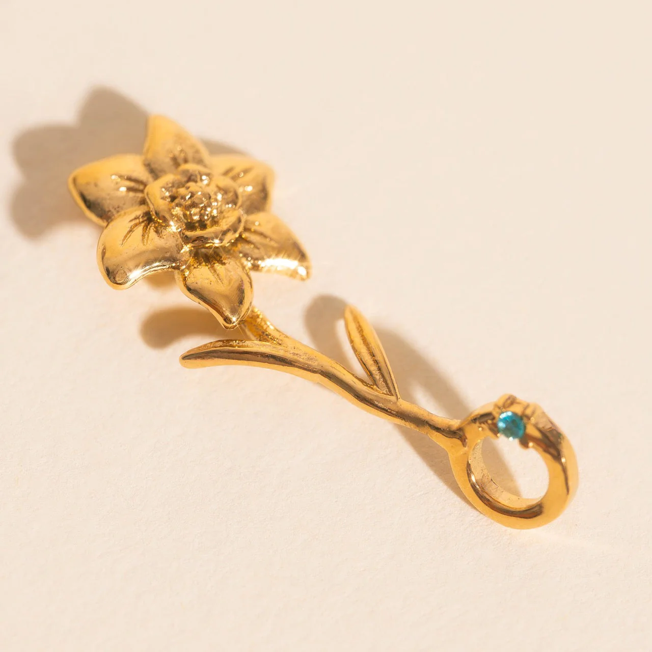 March Daffodil Birth Flower Necklace Charm - Image 8