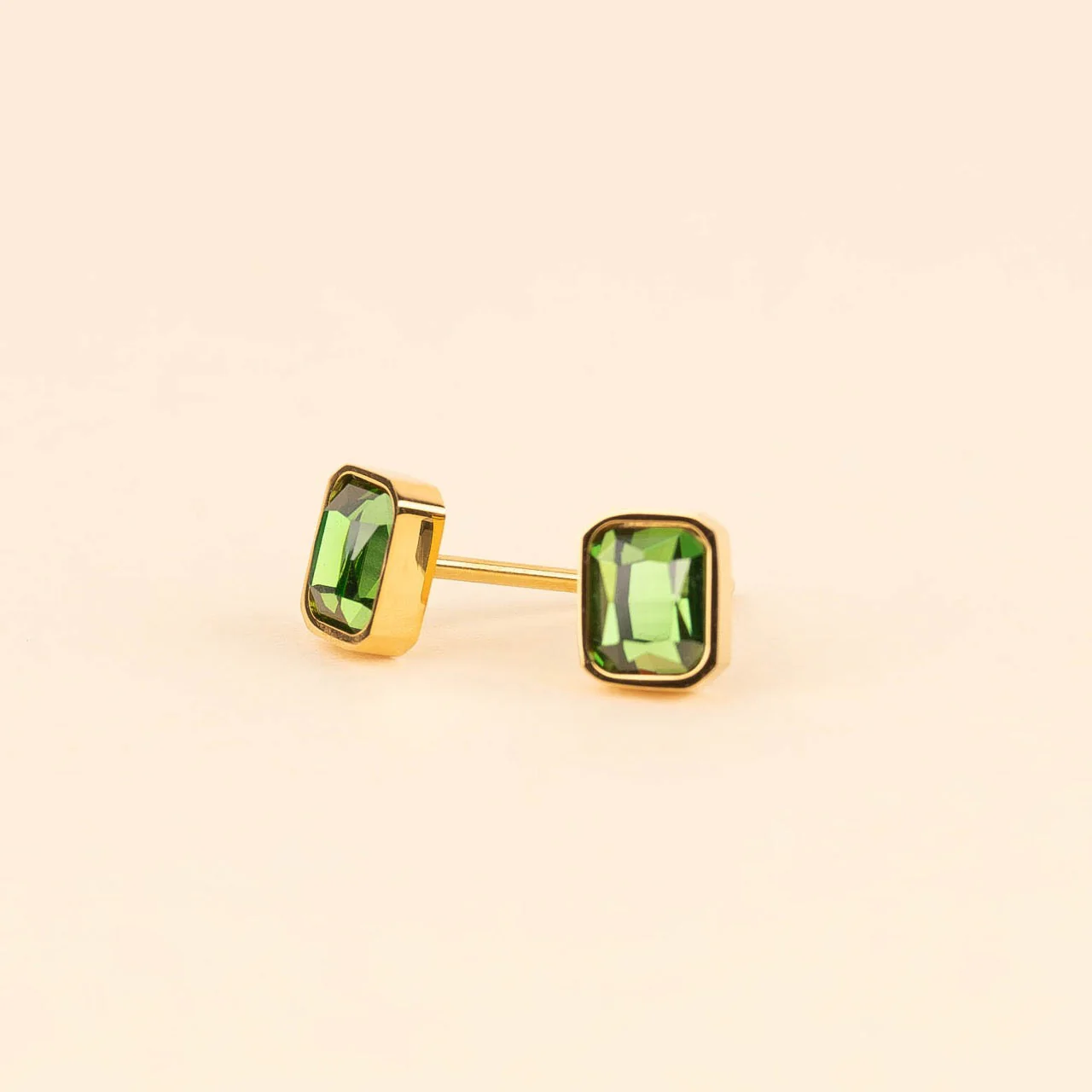 May Birthstone Stud Earrings - Image 2