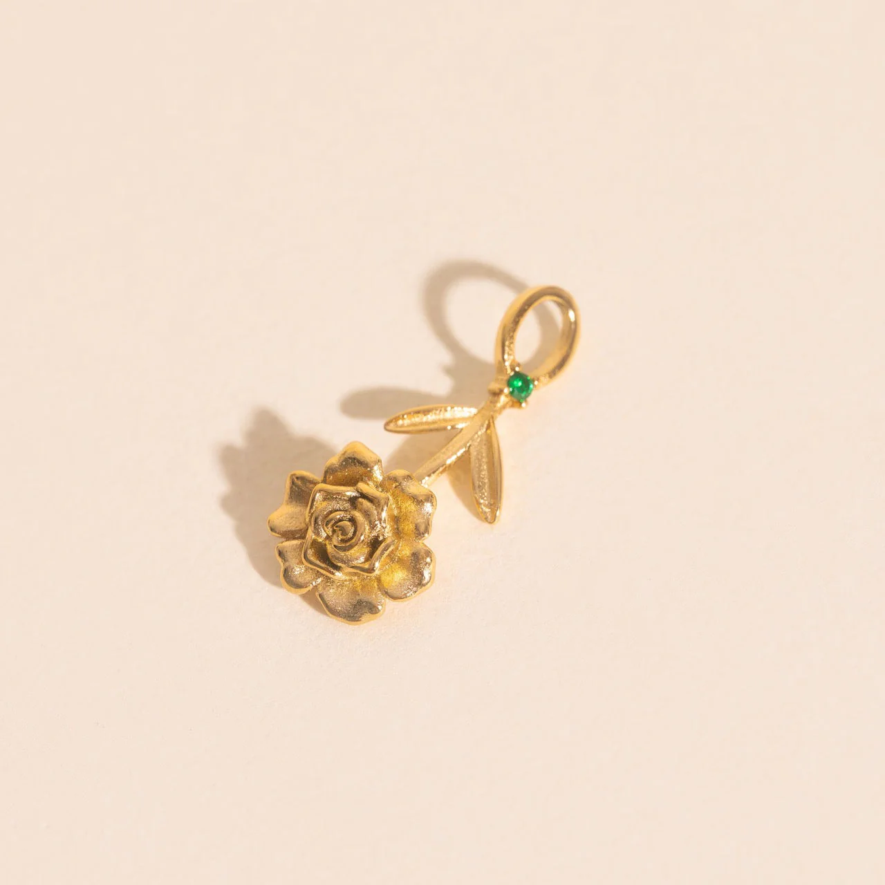 May Peony Birth Flower Necklace Charm - Image 4