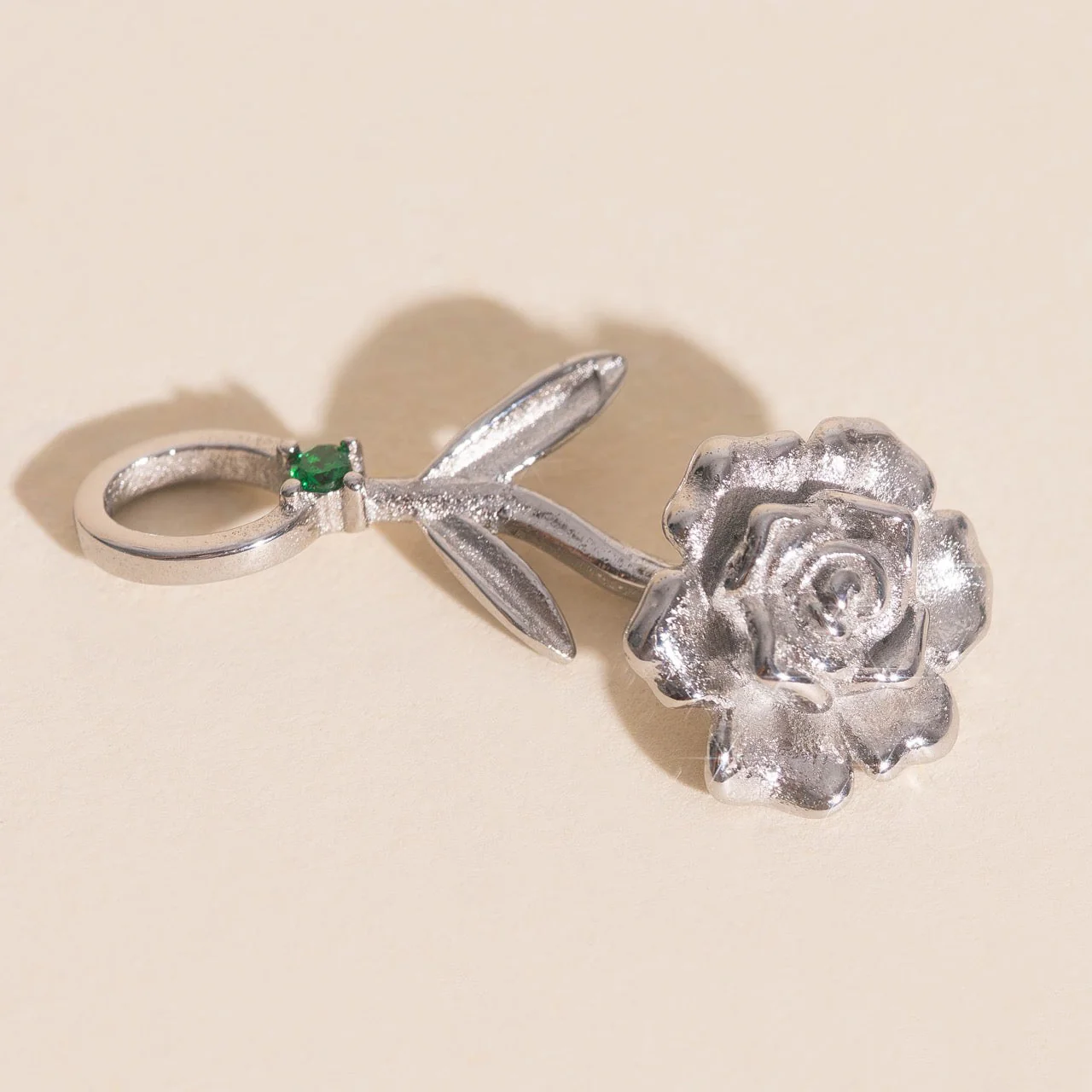 May Peony Birth Flower Necklace Charm - Image 5