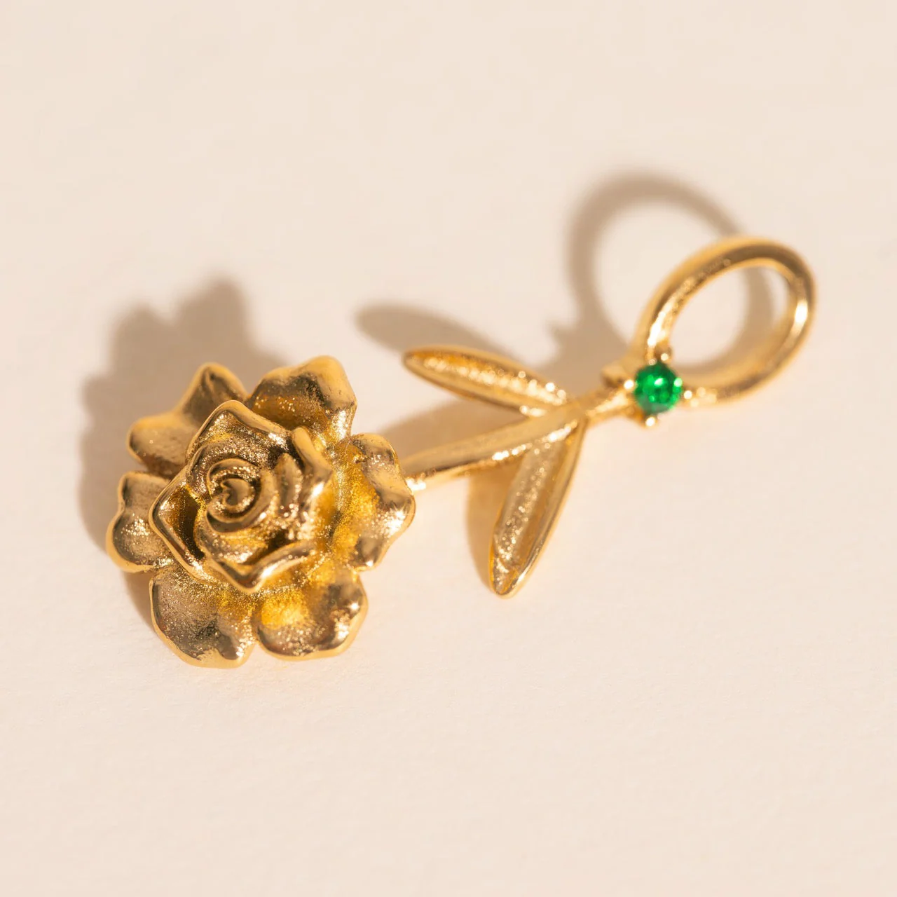 May Peony Birth Flower Necklace Charm - Image 6