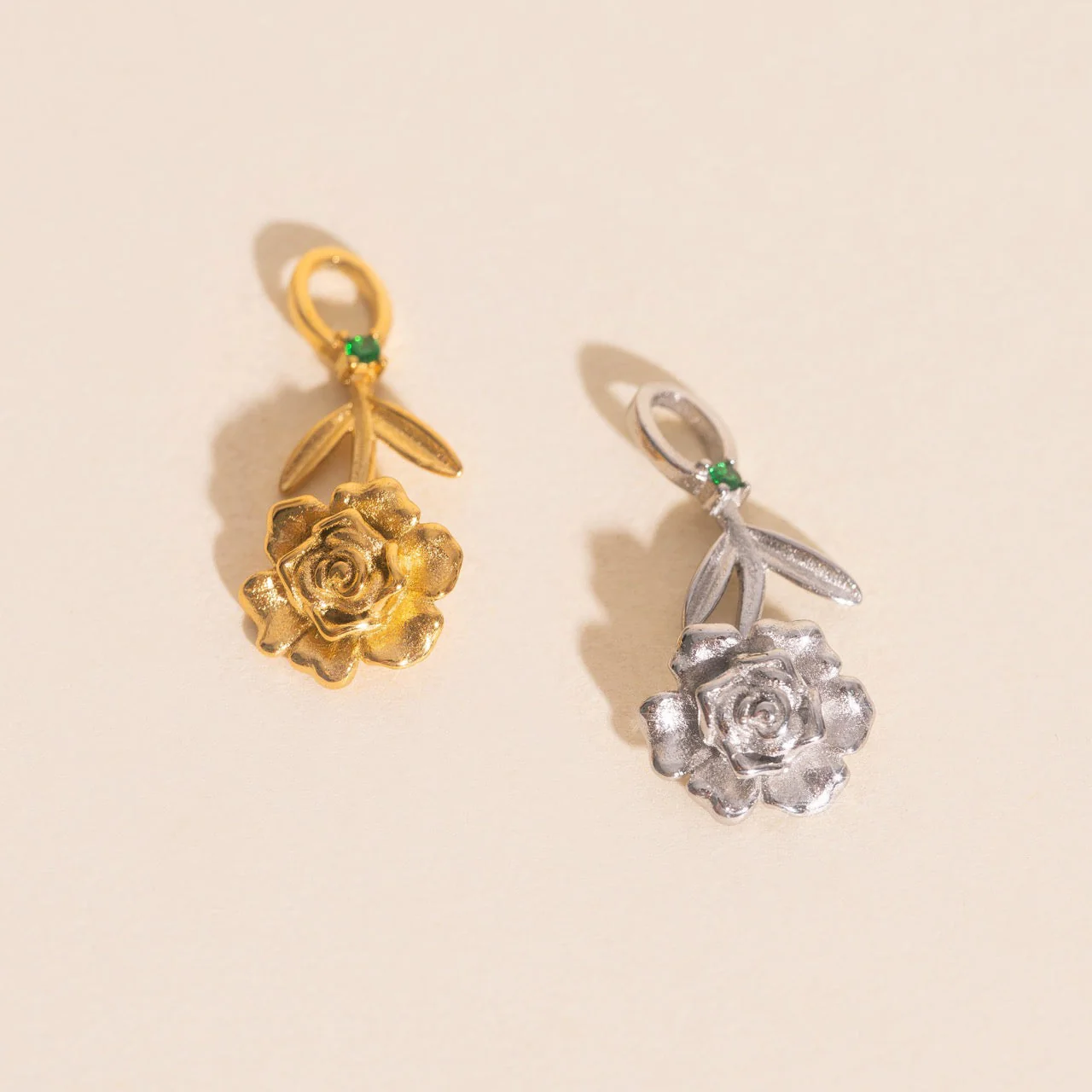 May Peony Birth Flower Necklace Charm - Image 8