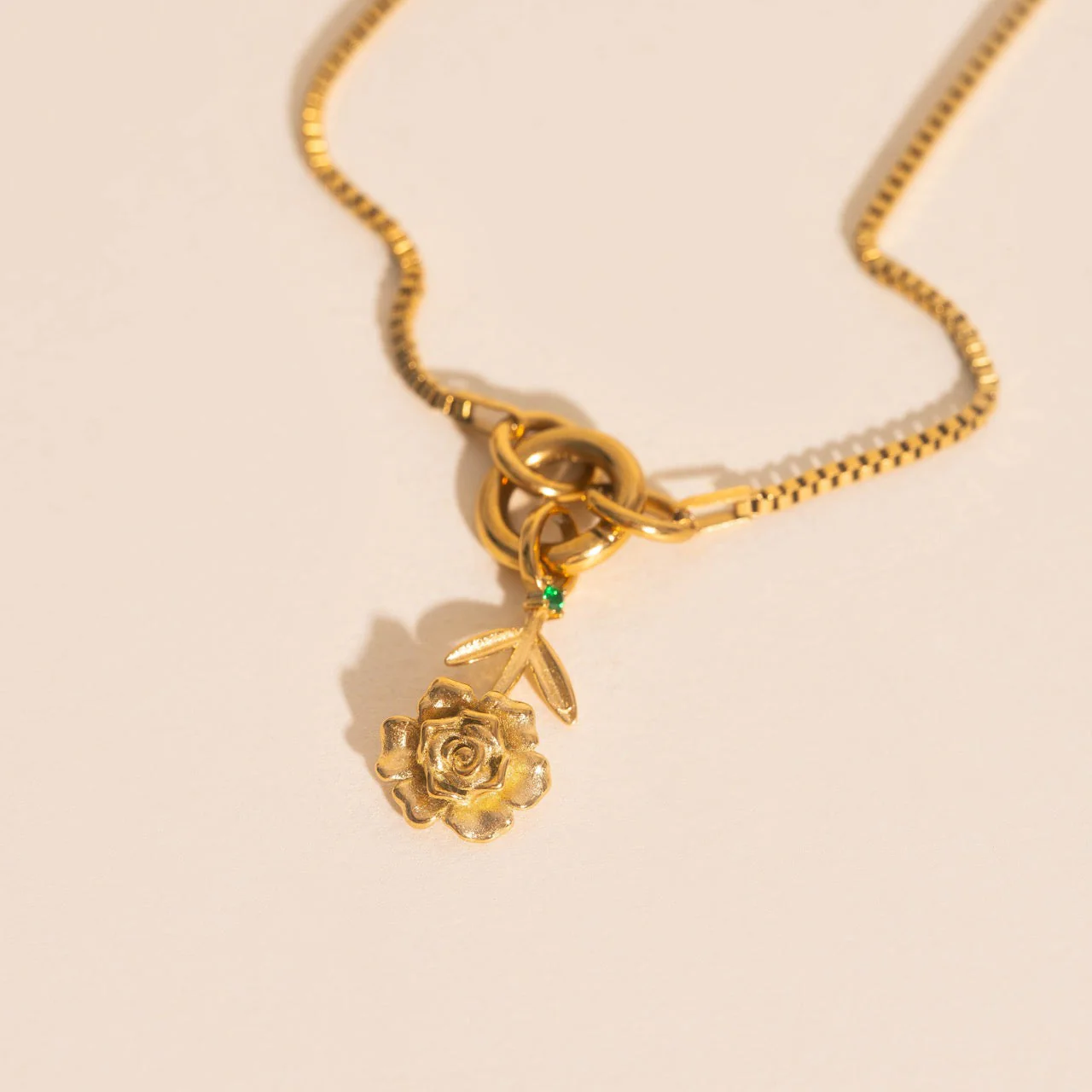 May Peony Birth Flower Necklace Charm - Image 9